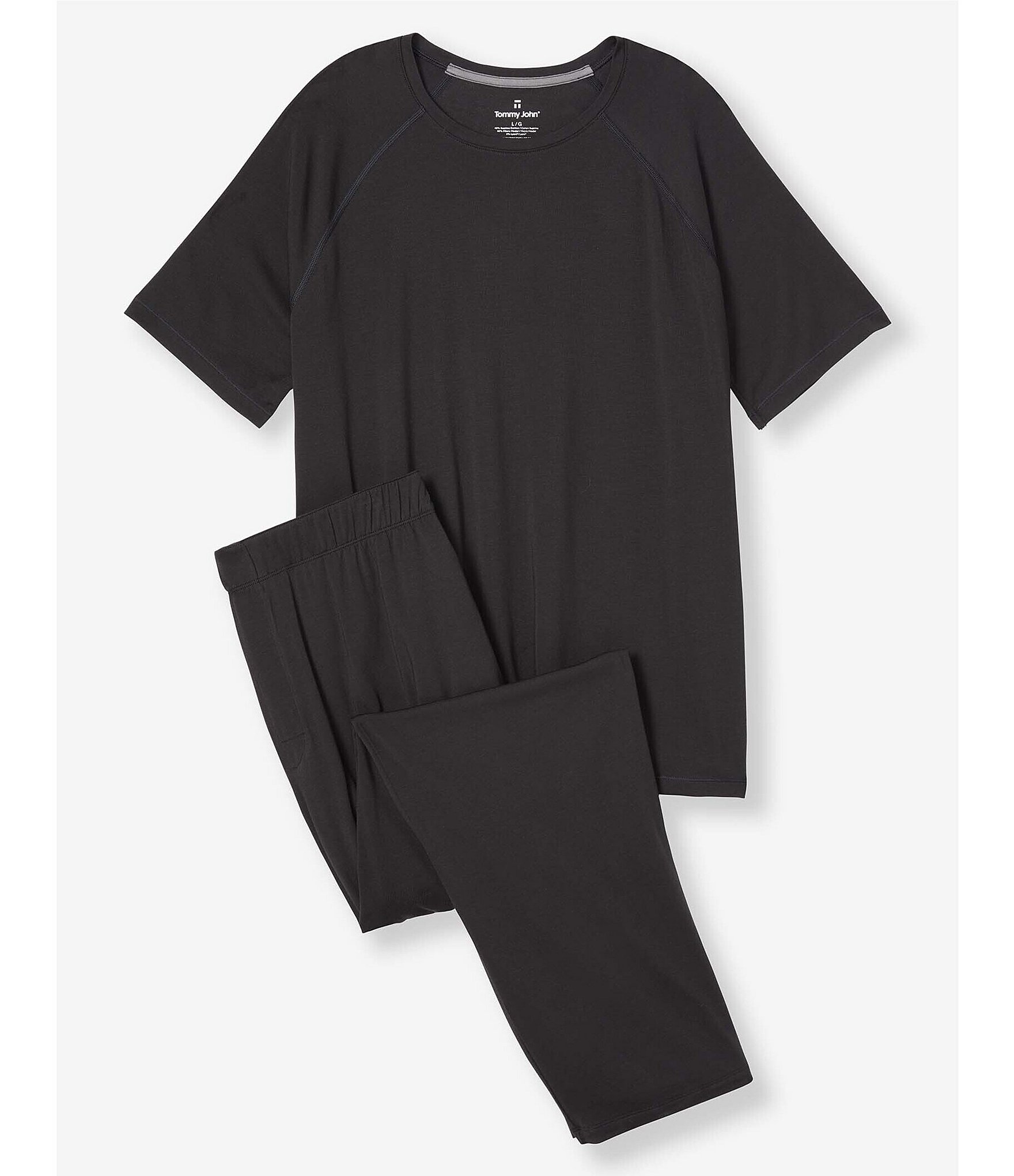 Pant Pajama Short Tee Dillard\'s | 2-Piece Tommy Matching John Sleeve Set &