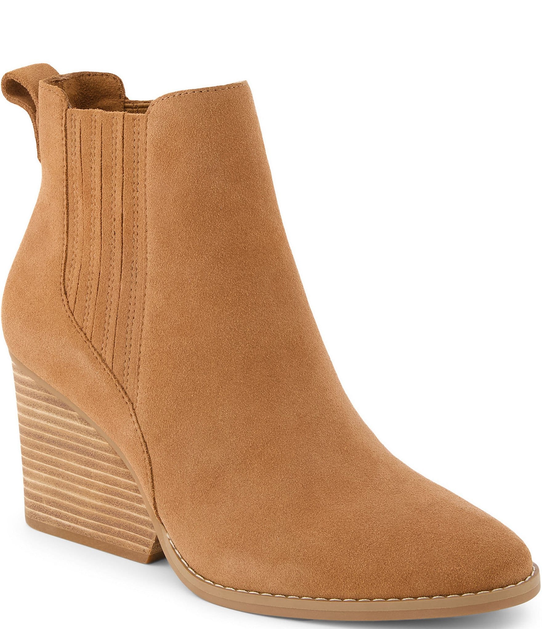 TOMS Noa Chelsea Sculpted Wedge Ankle Booties Dillard s