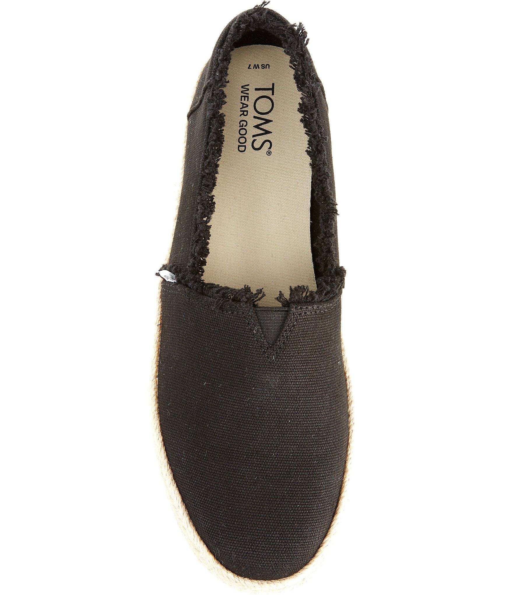 TOMS Valencia Canvas Platform Espadrille Loafers