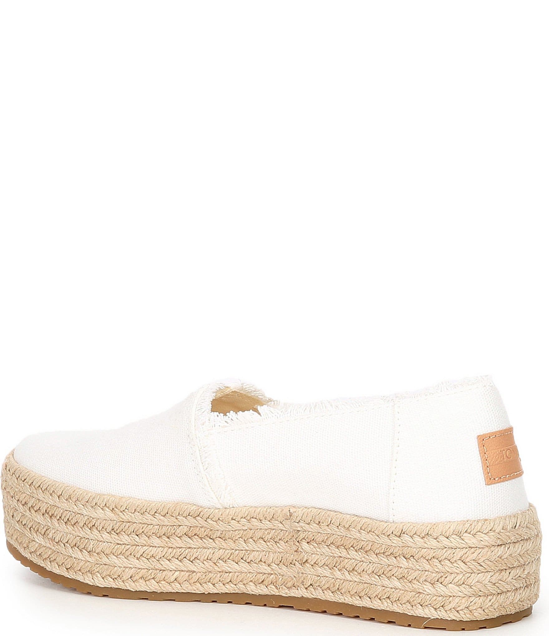 TOMS Valencia Canvas Platform Espadrille Loafers
