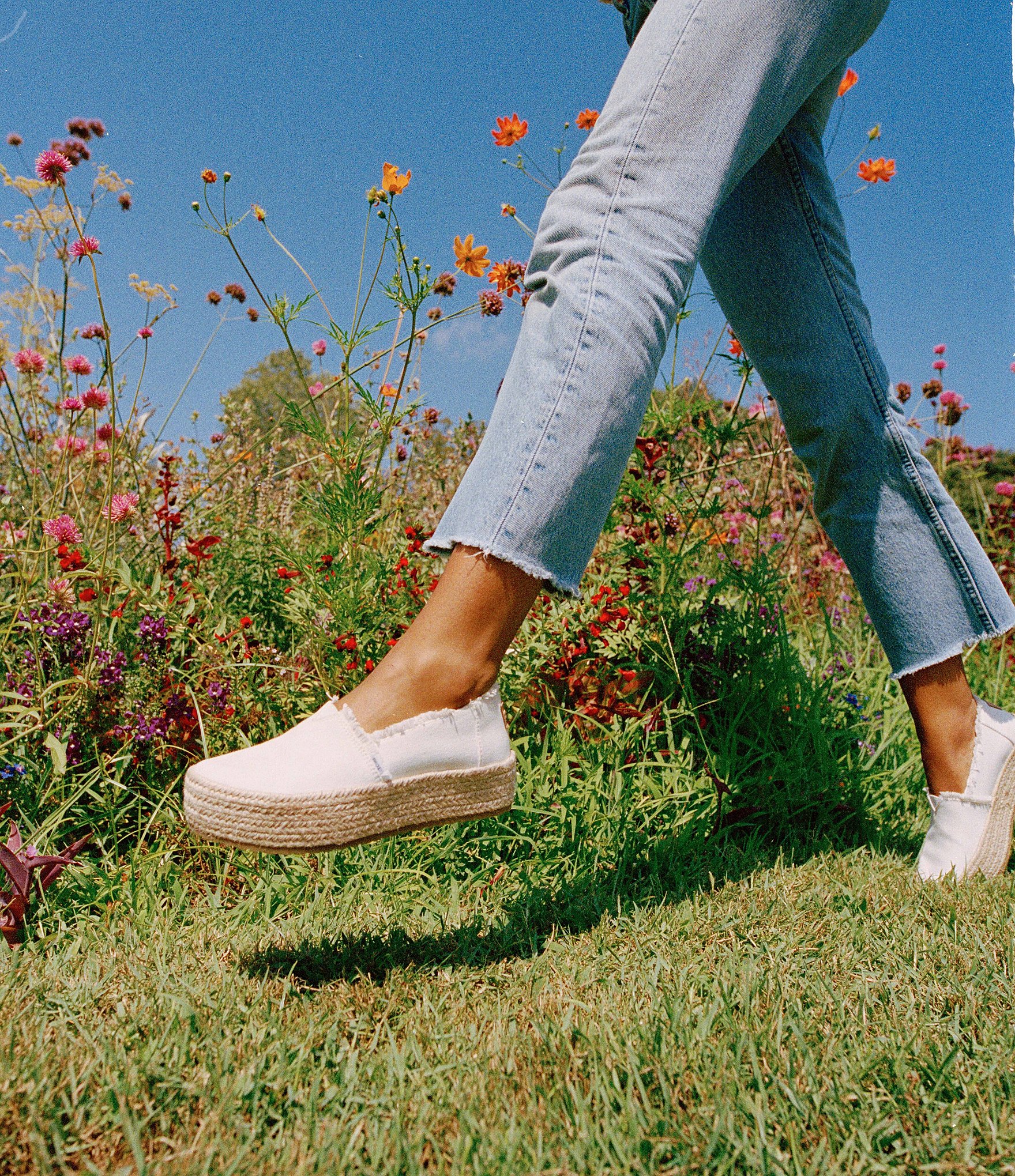 TOMS Valencia Canvas Platform Espadrille Loafers