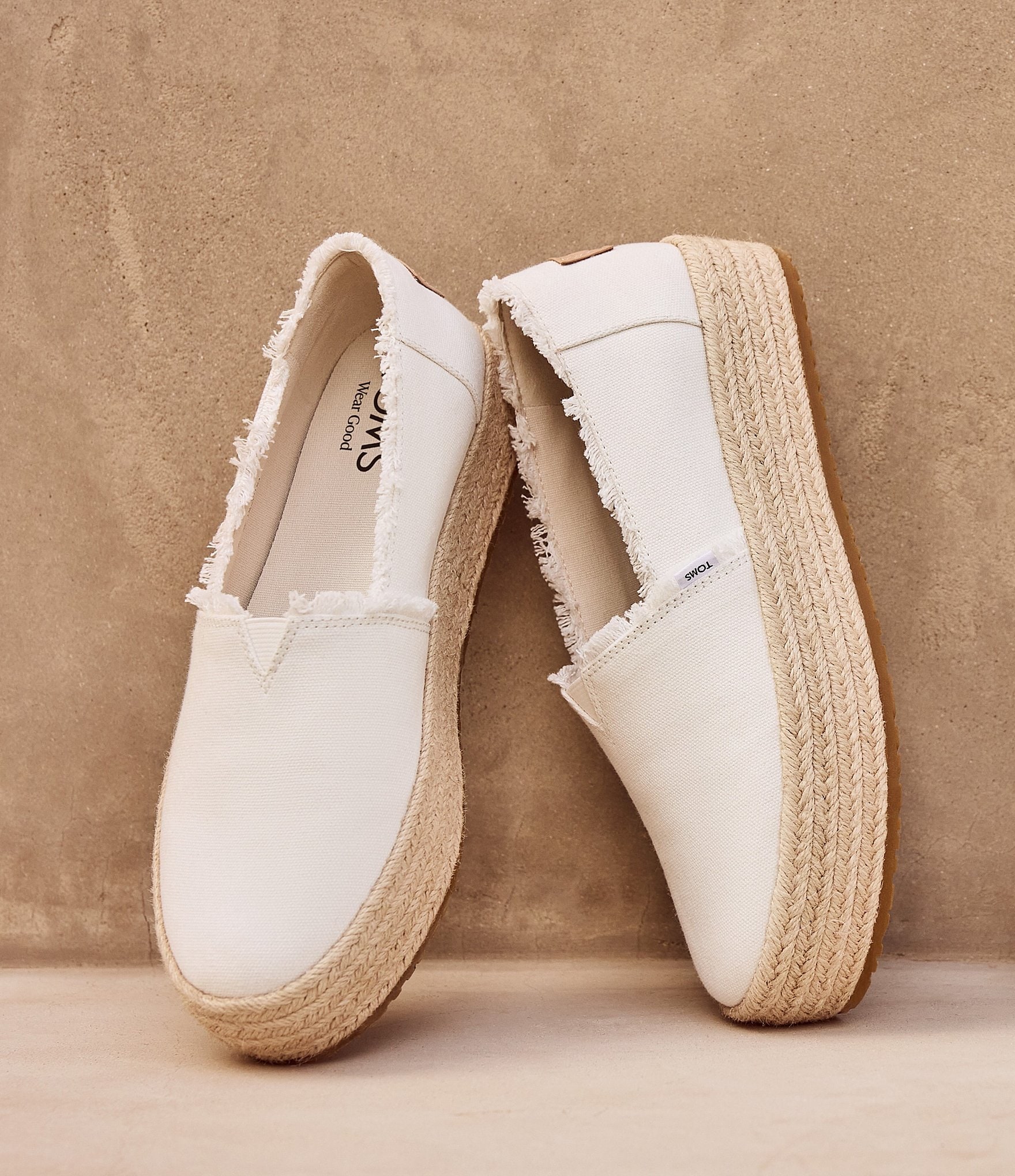 TOMS Valencia Canvas Platform Espadrille Loafers