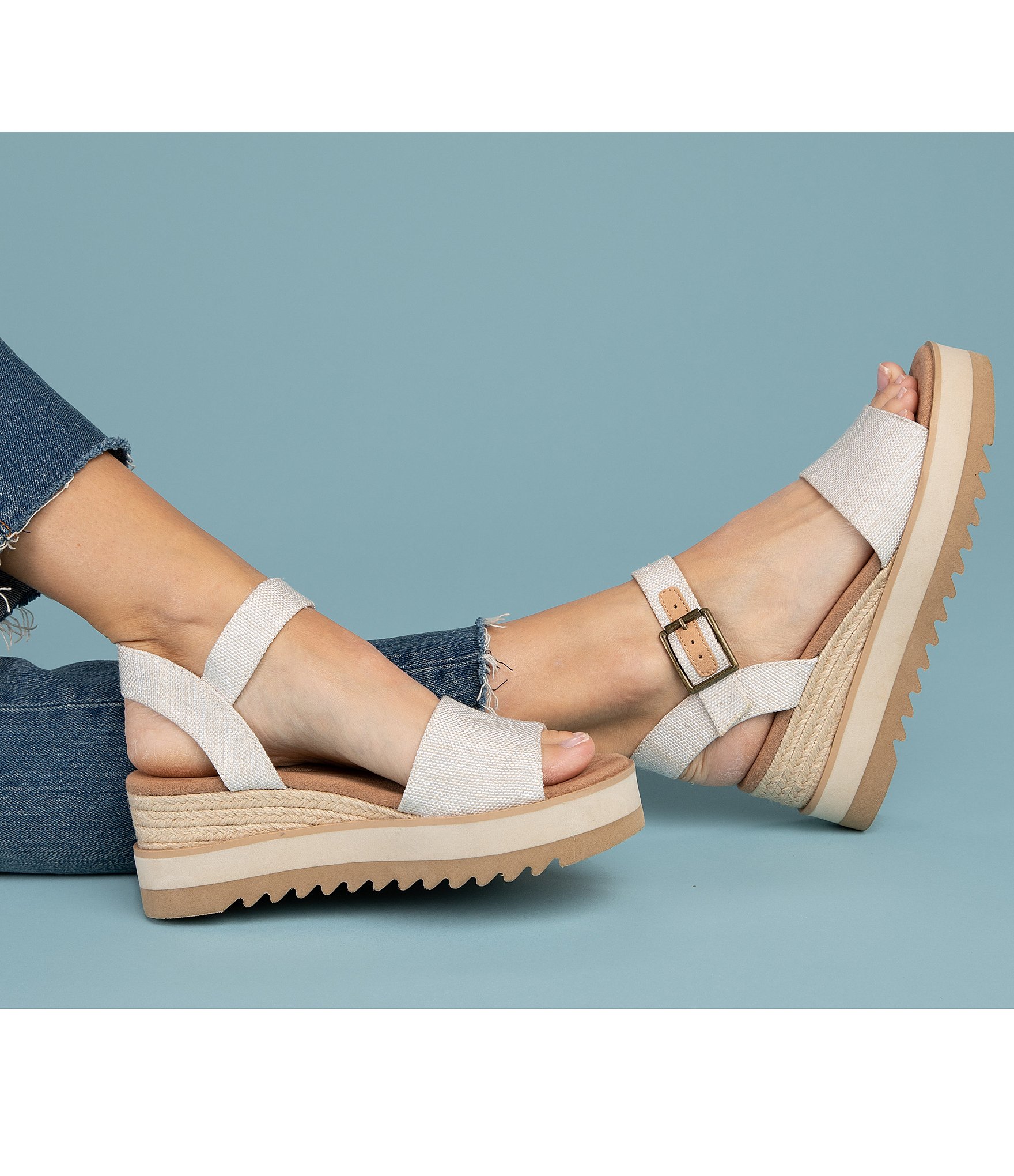 TOMS Diana Espadrille Platform Wedges