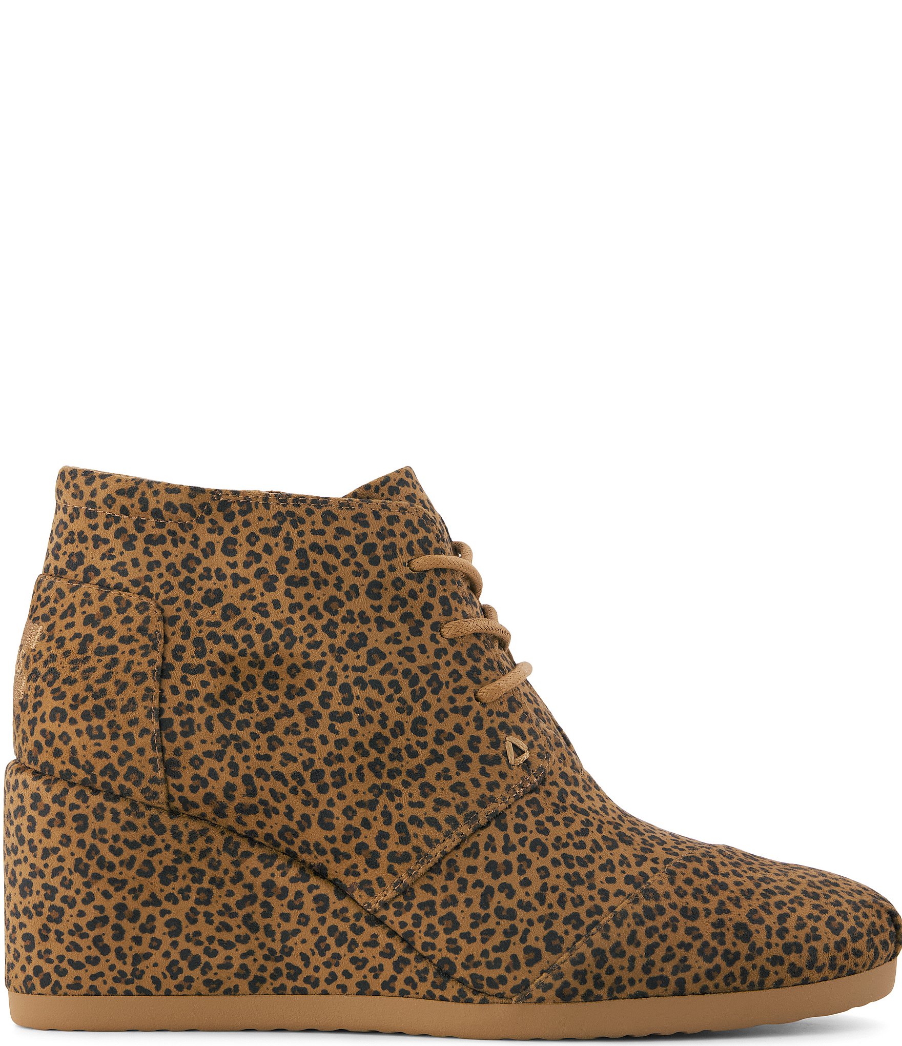 TOMS Women's Leopard Print Desert Wedge Plus Booties