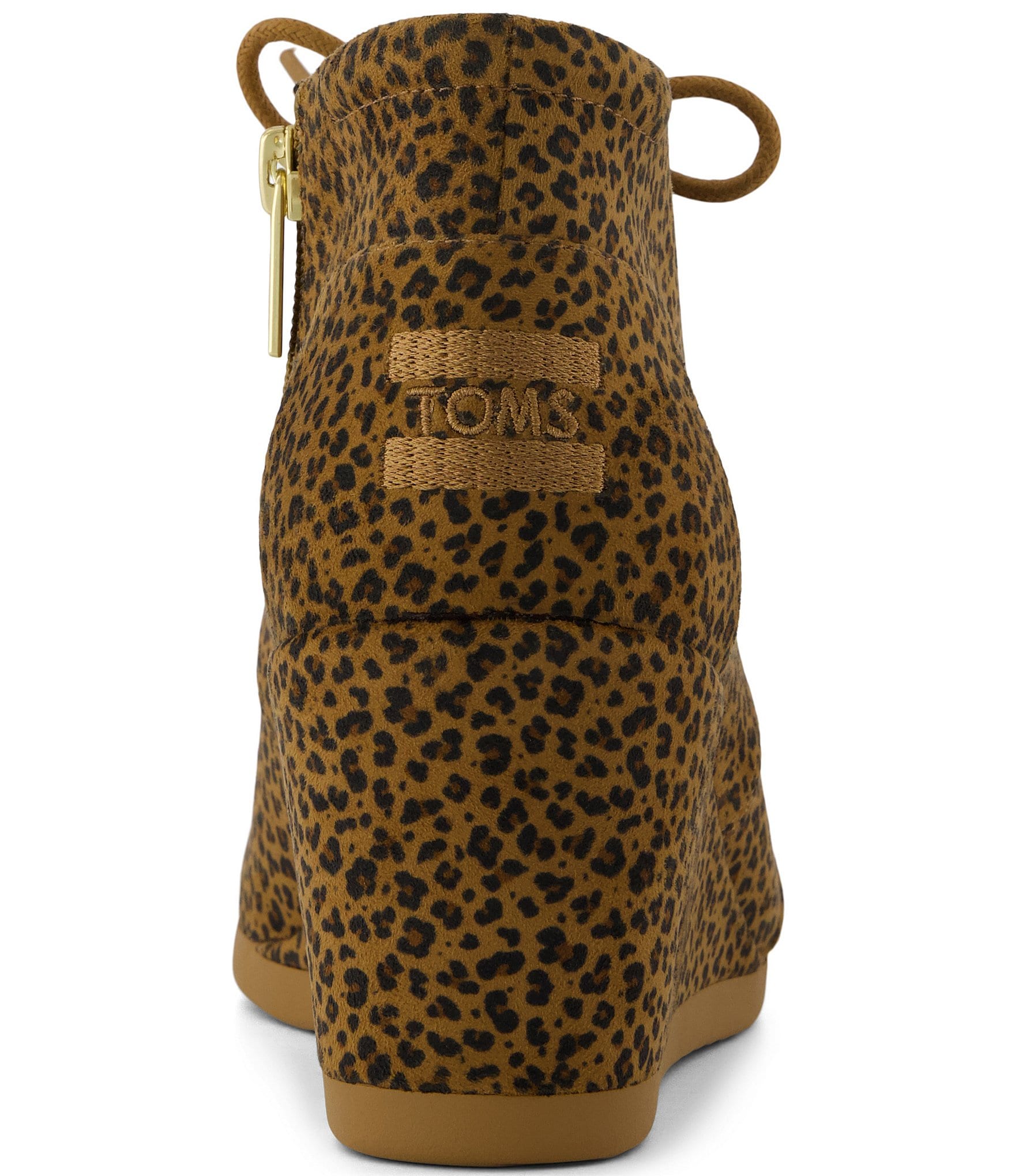 TOMS Women's Leopard Print Desert Wedge Plus Booties