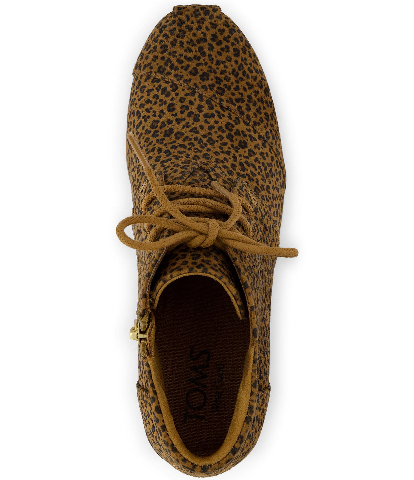TOMS Women's Leopard Print Desert Wedge Plus Booties