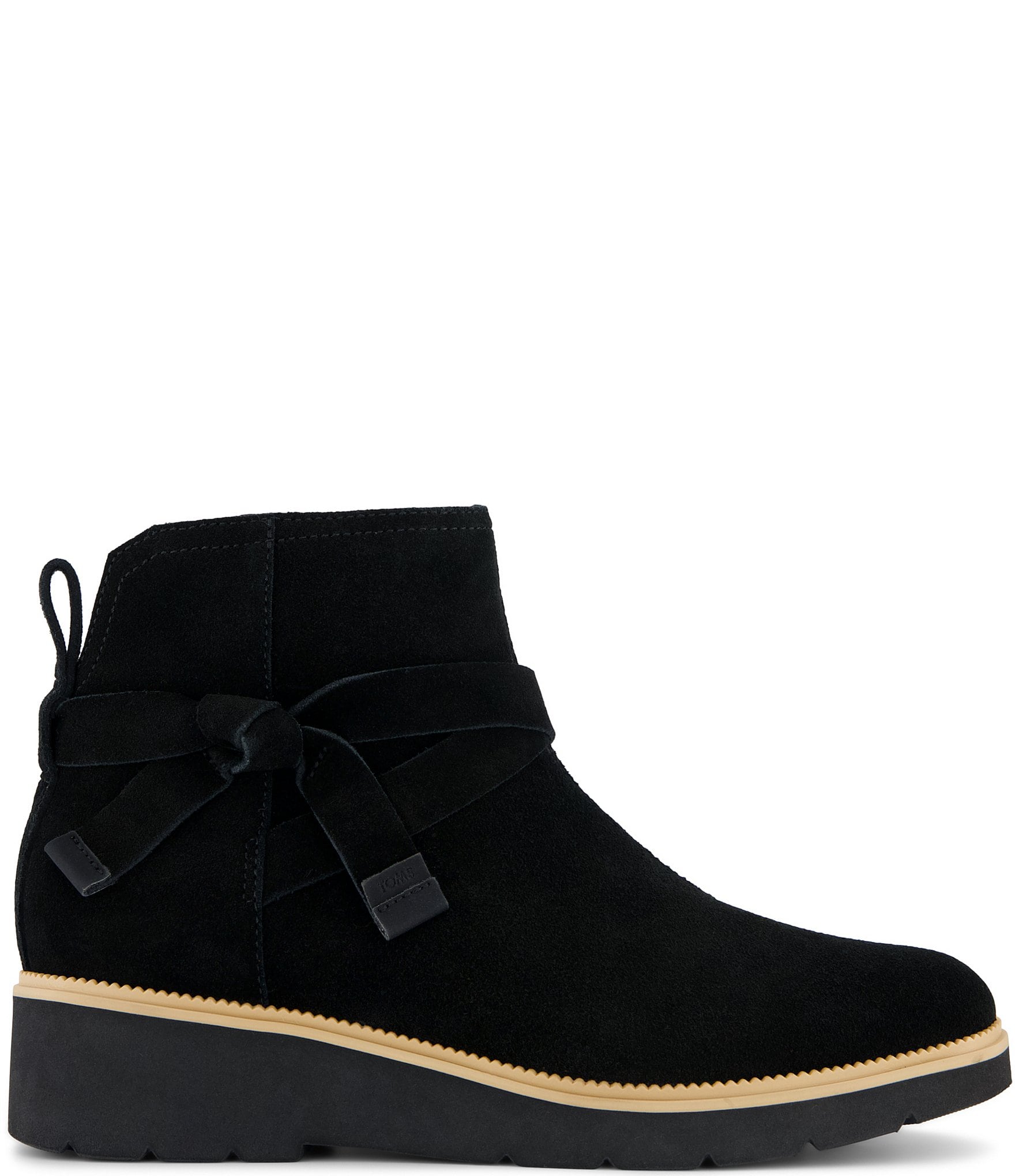 TOMS Women's Marlow Suede Wedge Booties