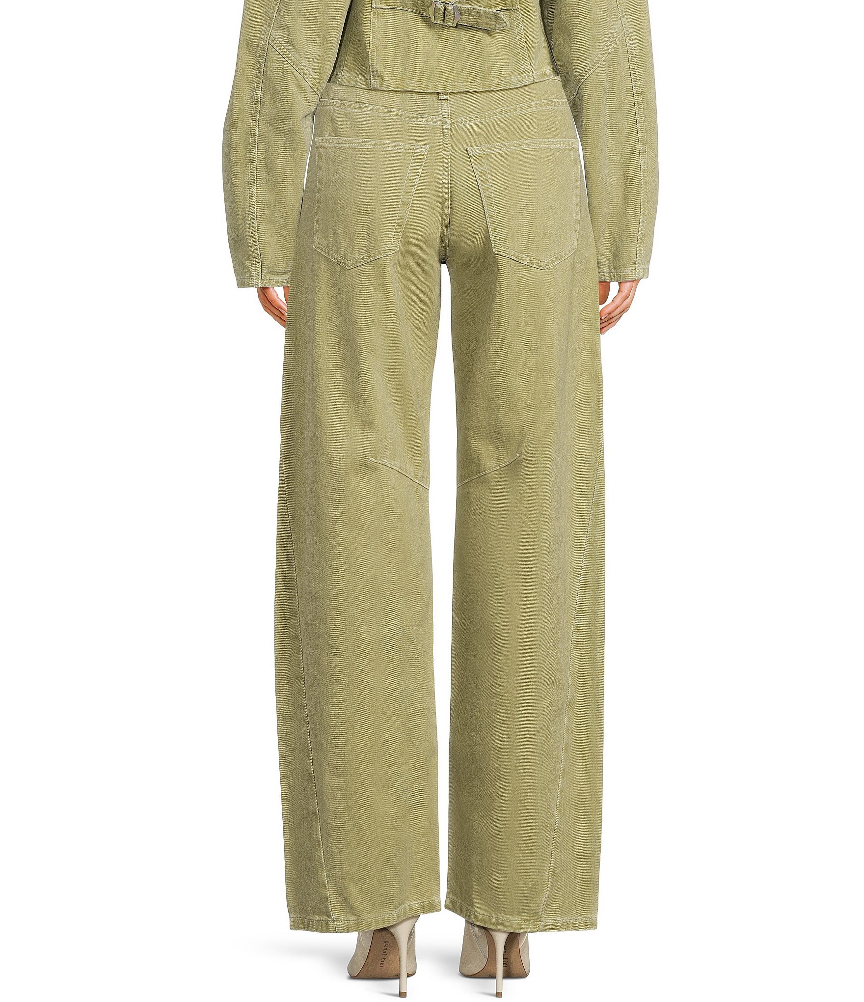TOPSHOP Mid Rise Barrell Leg Coordinating Jeans