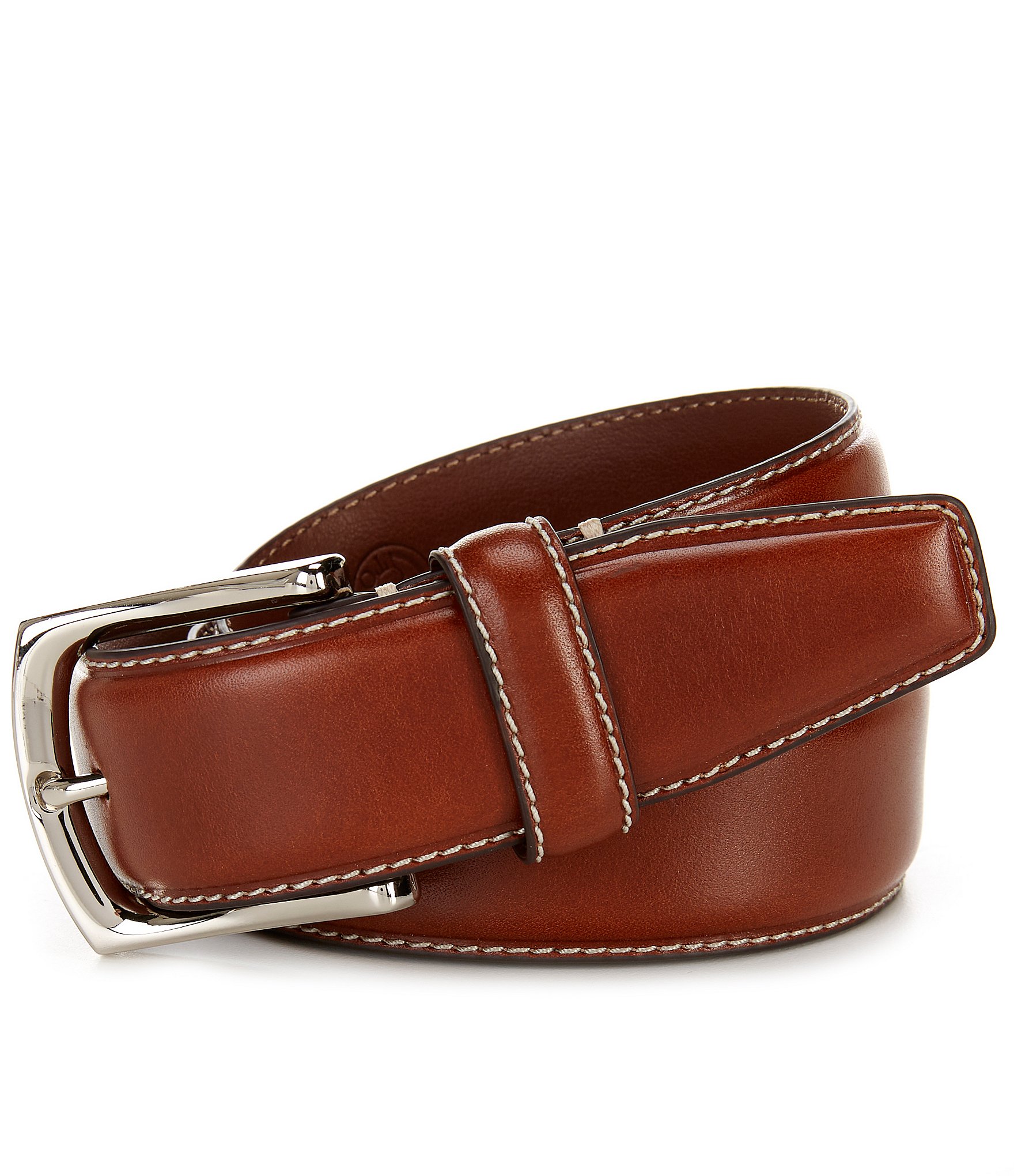 Torino Leather Company 35MM Stitched Glazed Veal Belt | Dillard's