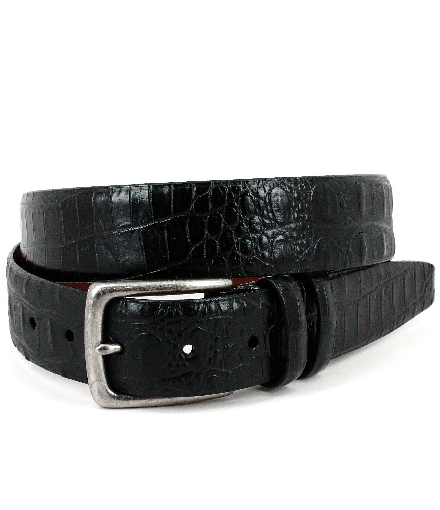 Torino Leather Company Embossed Hornback Croc Belt | Dillard's