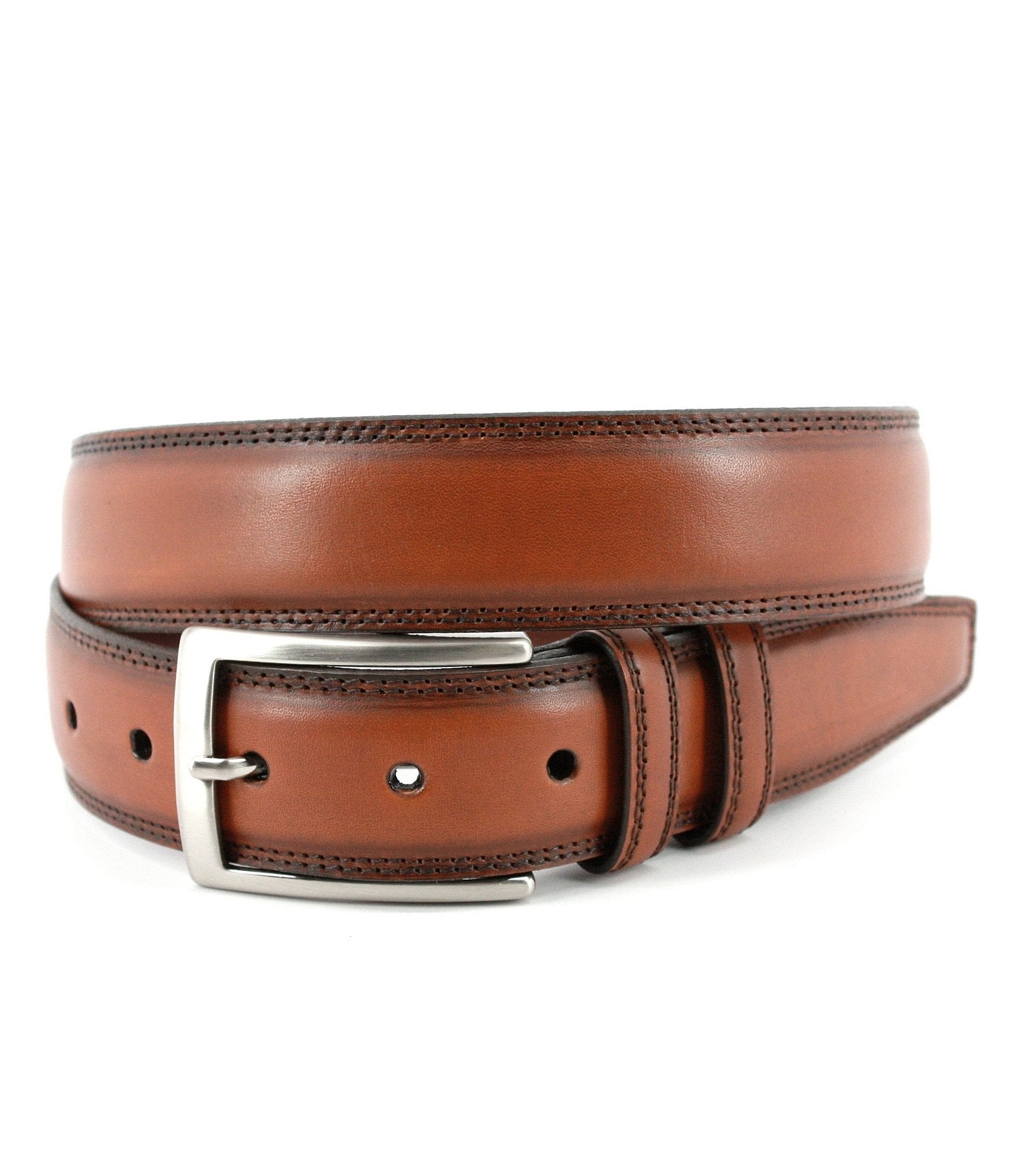 Torino Leather Company Italian Hand Burnished Calf Leather Belt