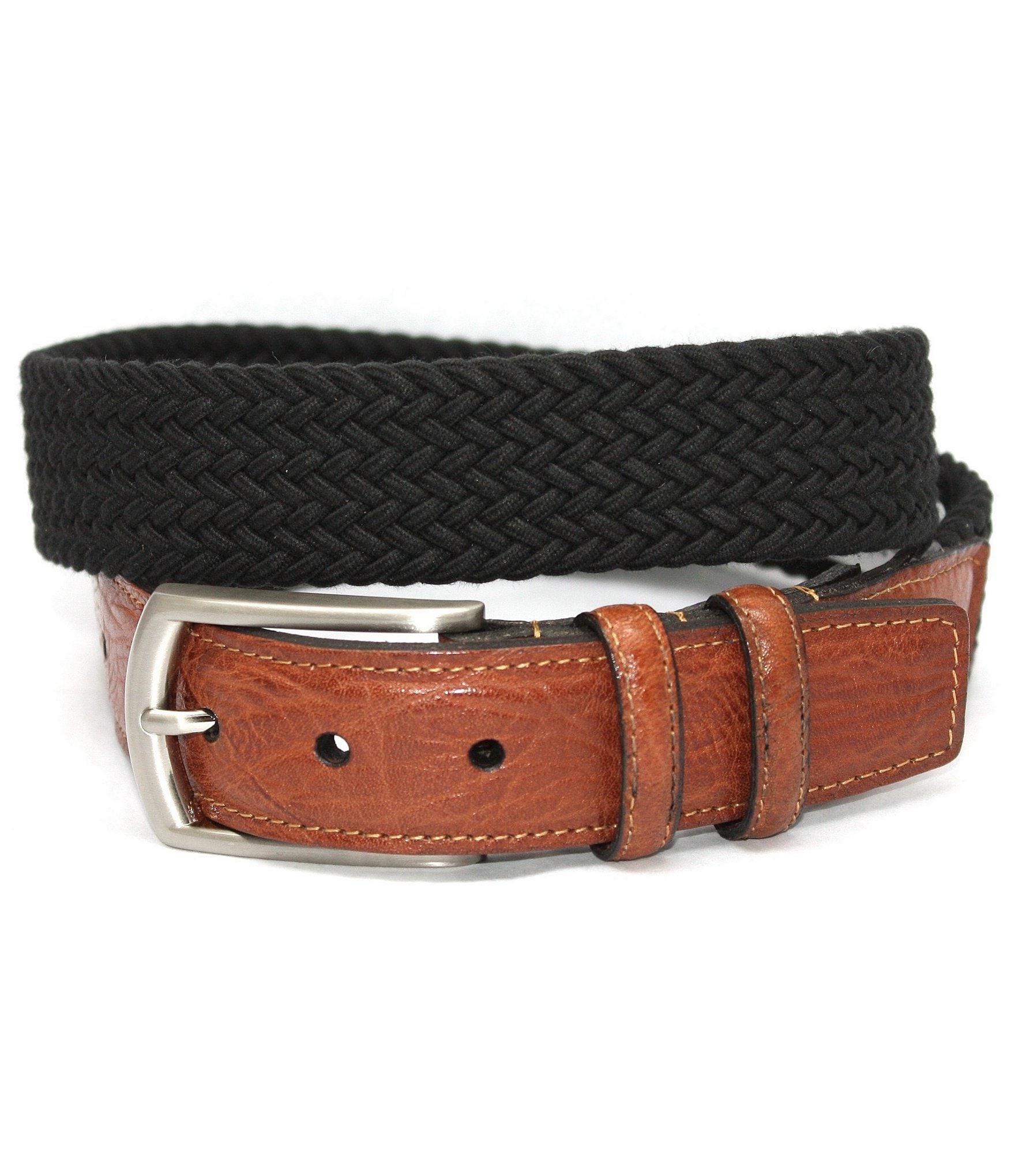 Torino Leather Company Italian Woven Cotton Stretch Belt