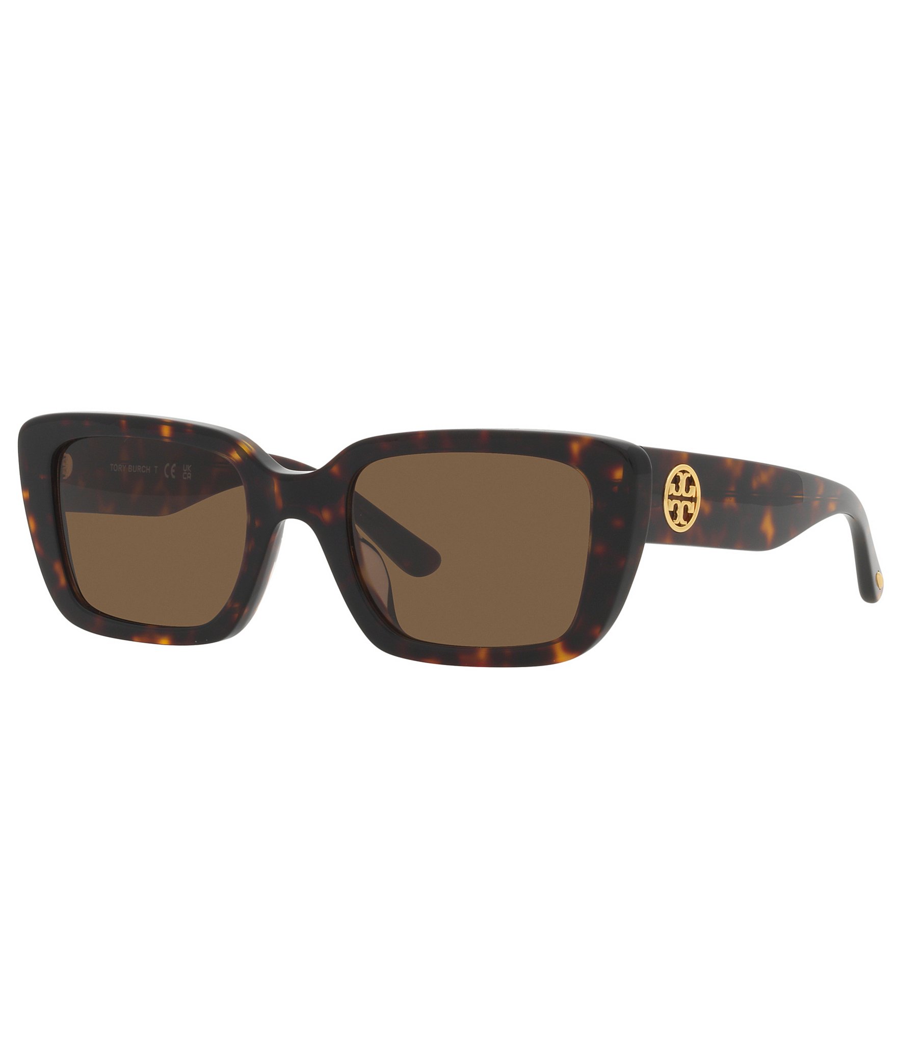 Tory Burch Women's 0TY7190U 51mm Dark Tortoise Rectangle Sunglasses