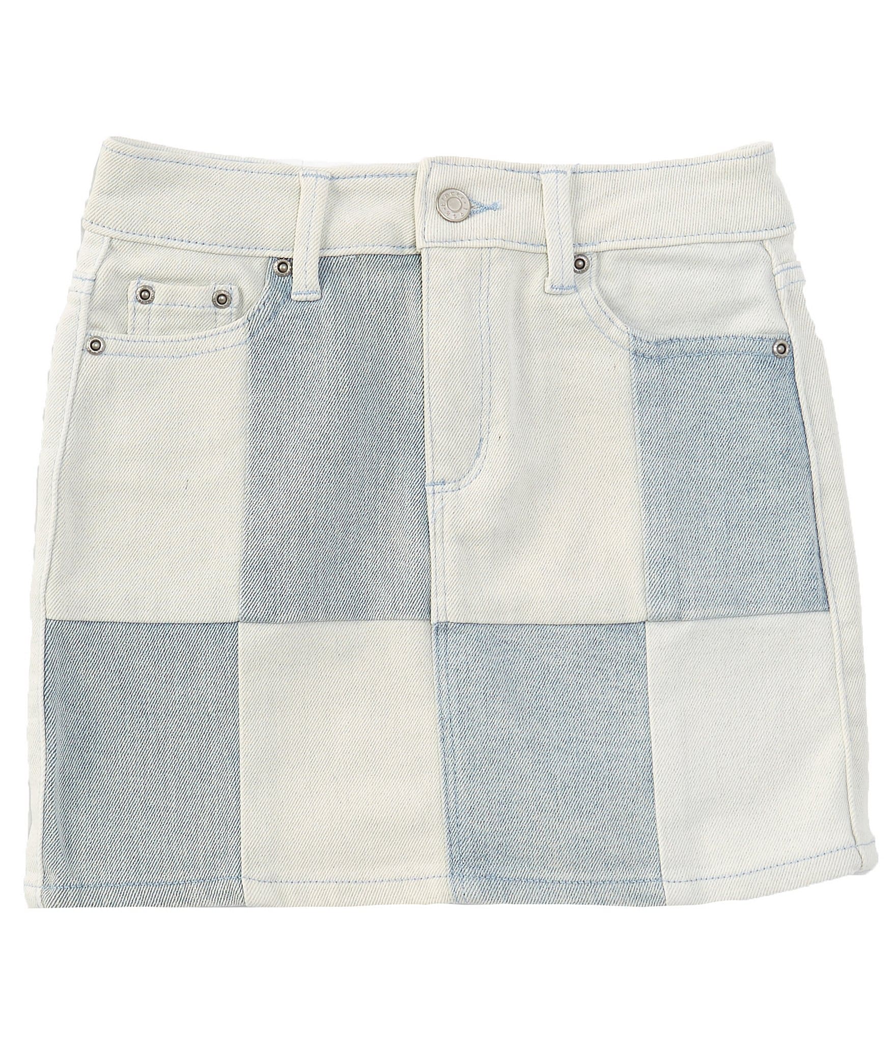 Tractr Big Girls 7-16 Patchwork Denim Skirt