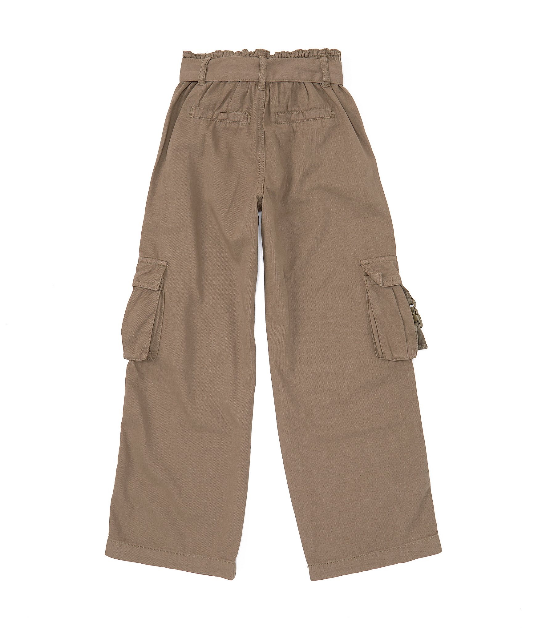 Tractr Big Girls 7-16 Wide Paperbag Waistband Cargo Pants