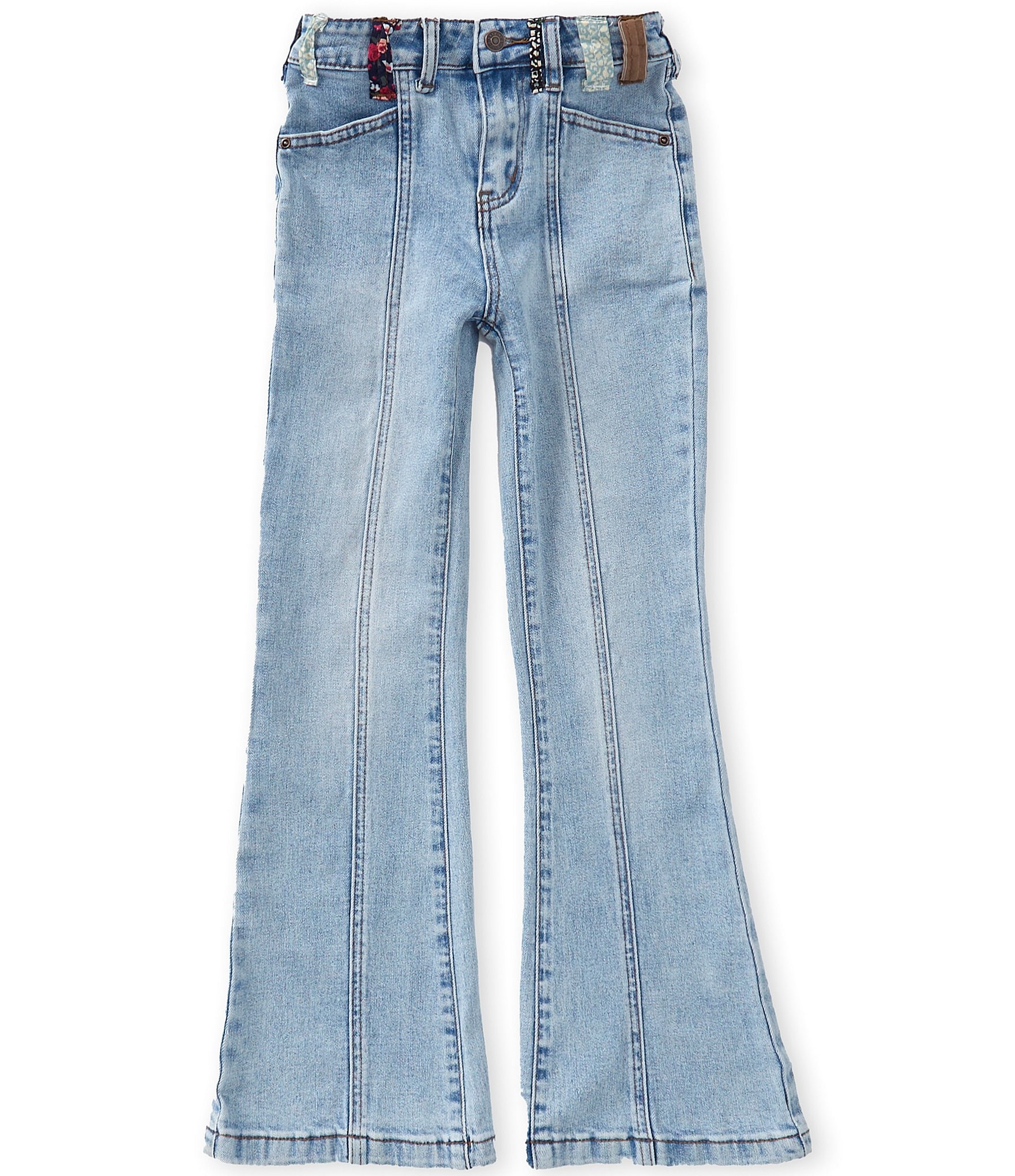 Tractr Big Girls Boho Loop Flare Jeans