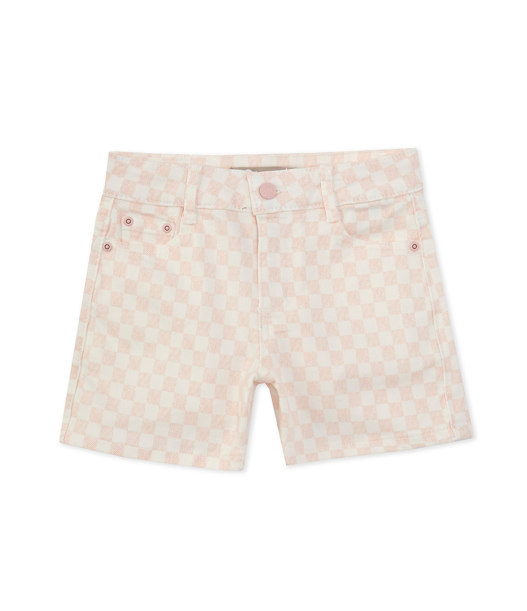 Tractr Little Girls 2T-6X Checked Shorts