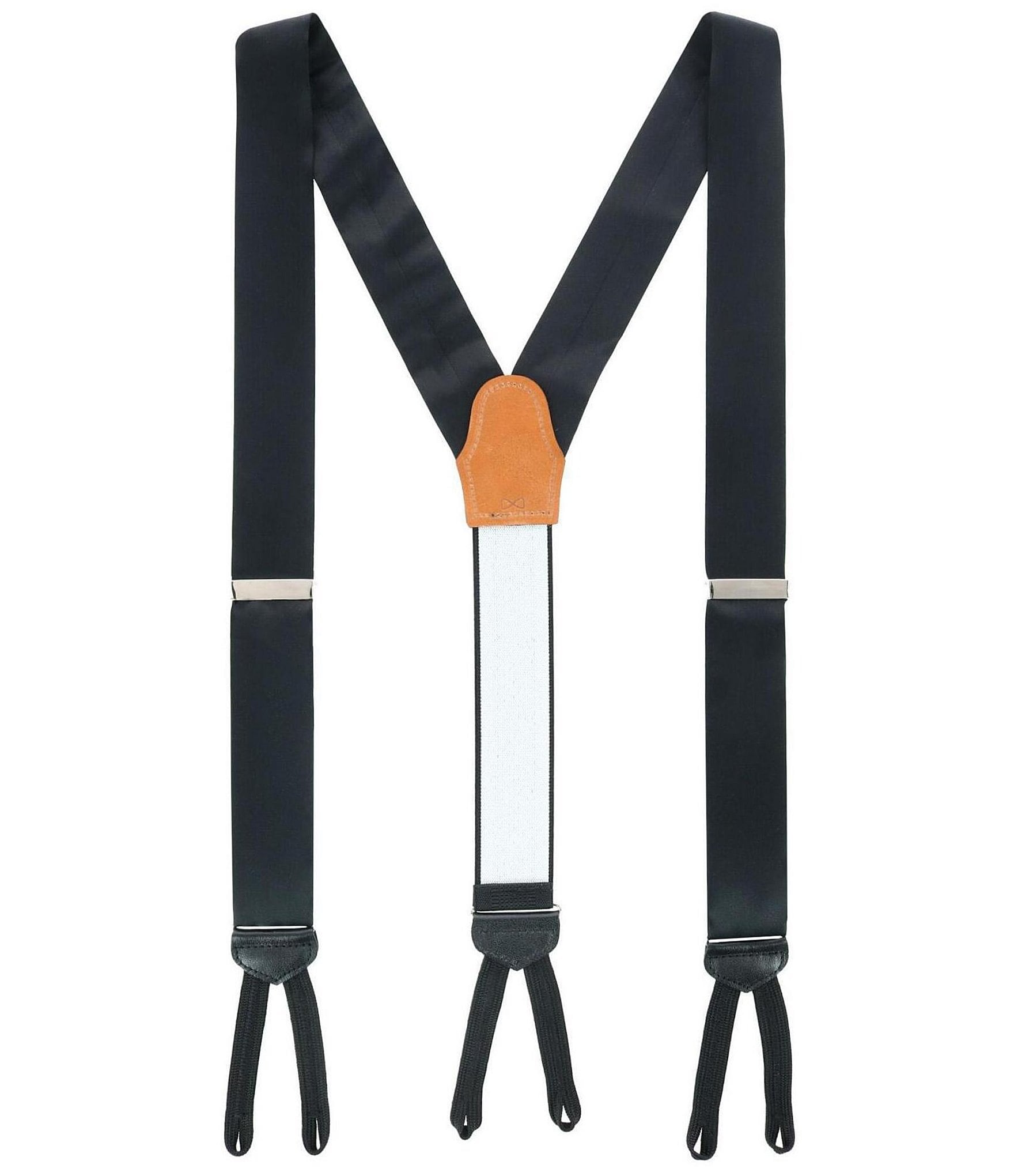 Trafalgar Big & Tall Sutton Solid Silk Formal End Suspenders