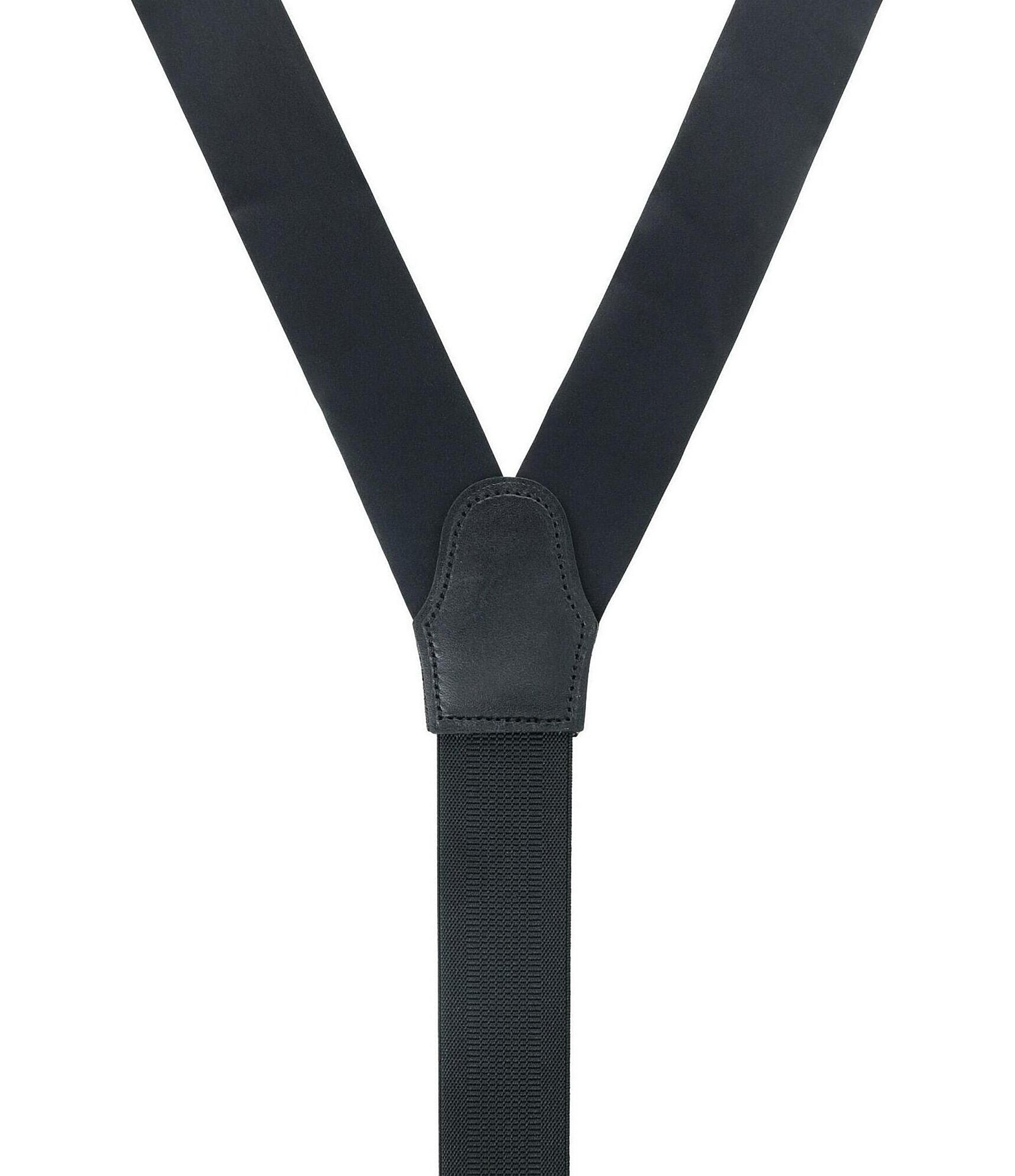 Trafalgar Big & Tall Sutton Solid Silk Formal End Suspenders