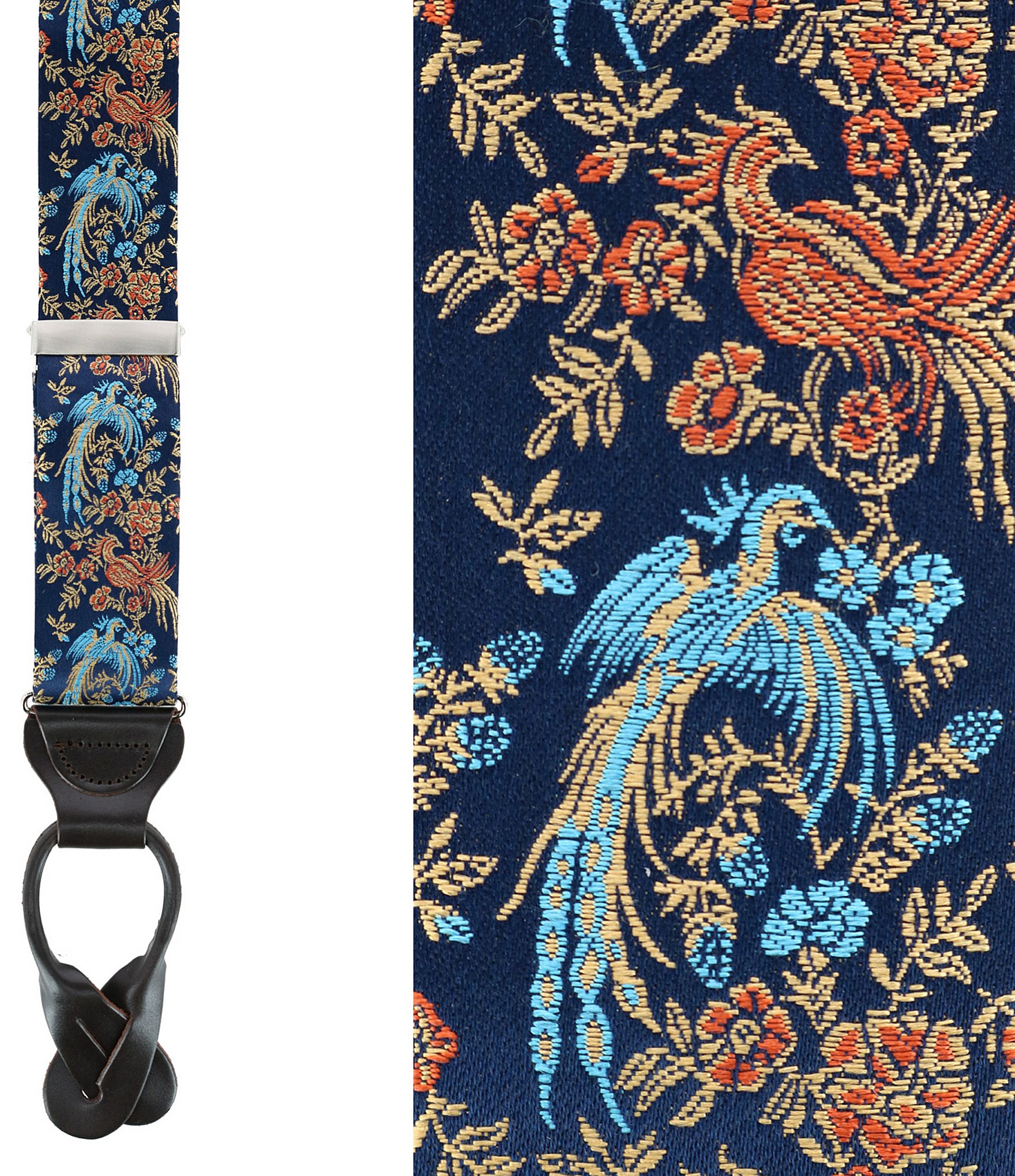 Trafalgar Birds Of Prosperity Silk End Suspenders