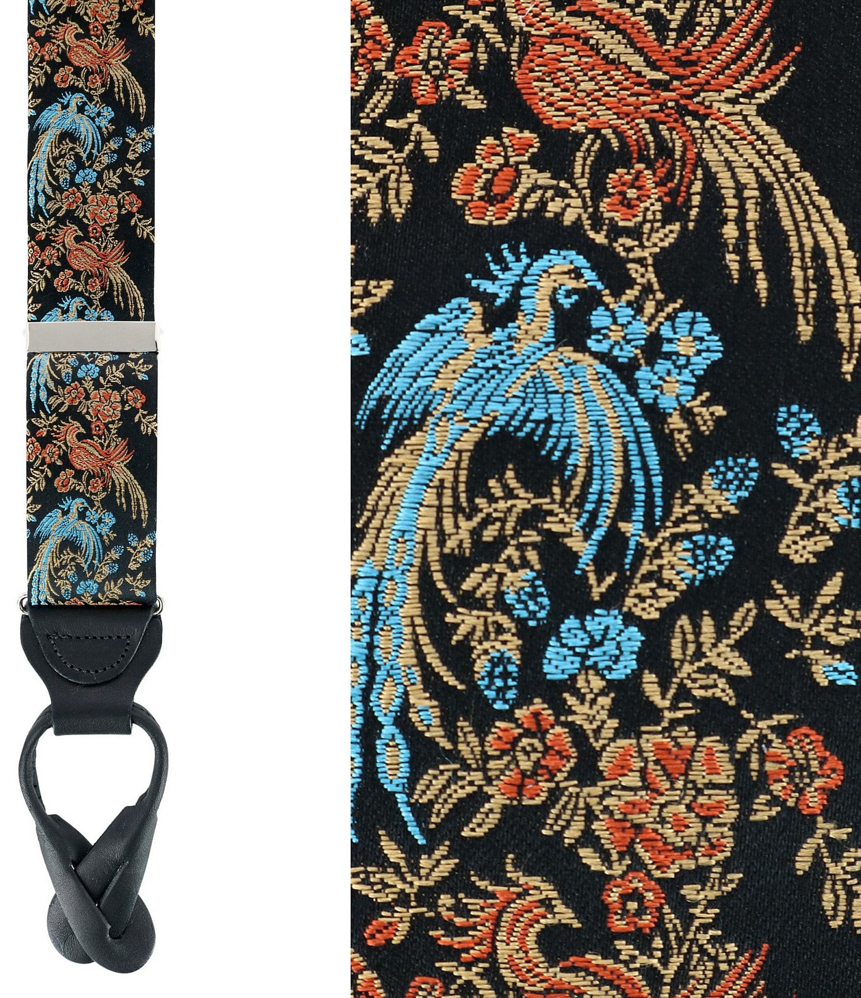 Trafalgar Birds Of Prosperity Silk End Suspenders