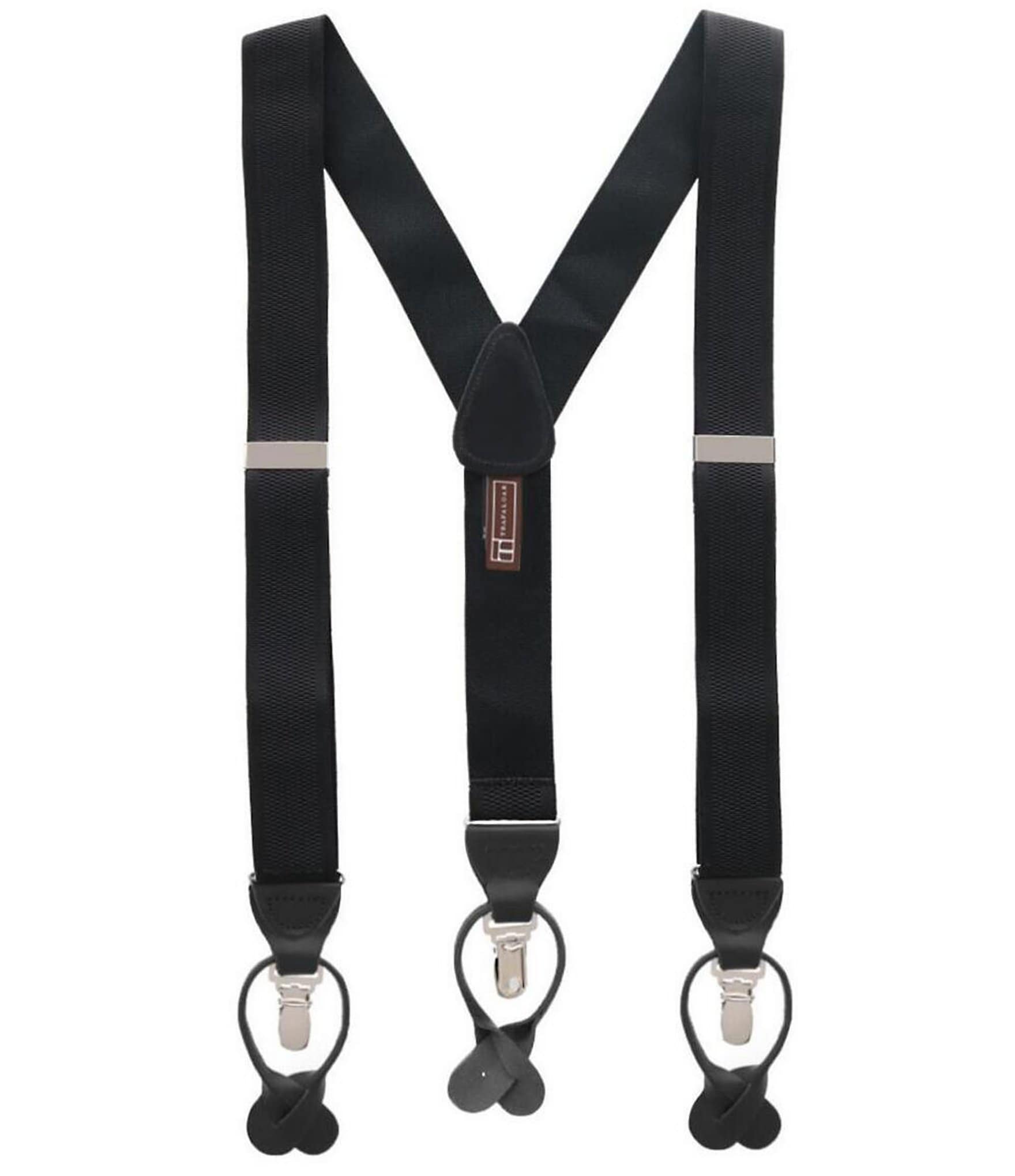 Trafalgar Classic Solid Color Convertible Suspenders