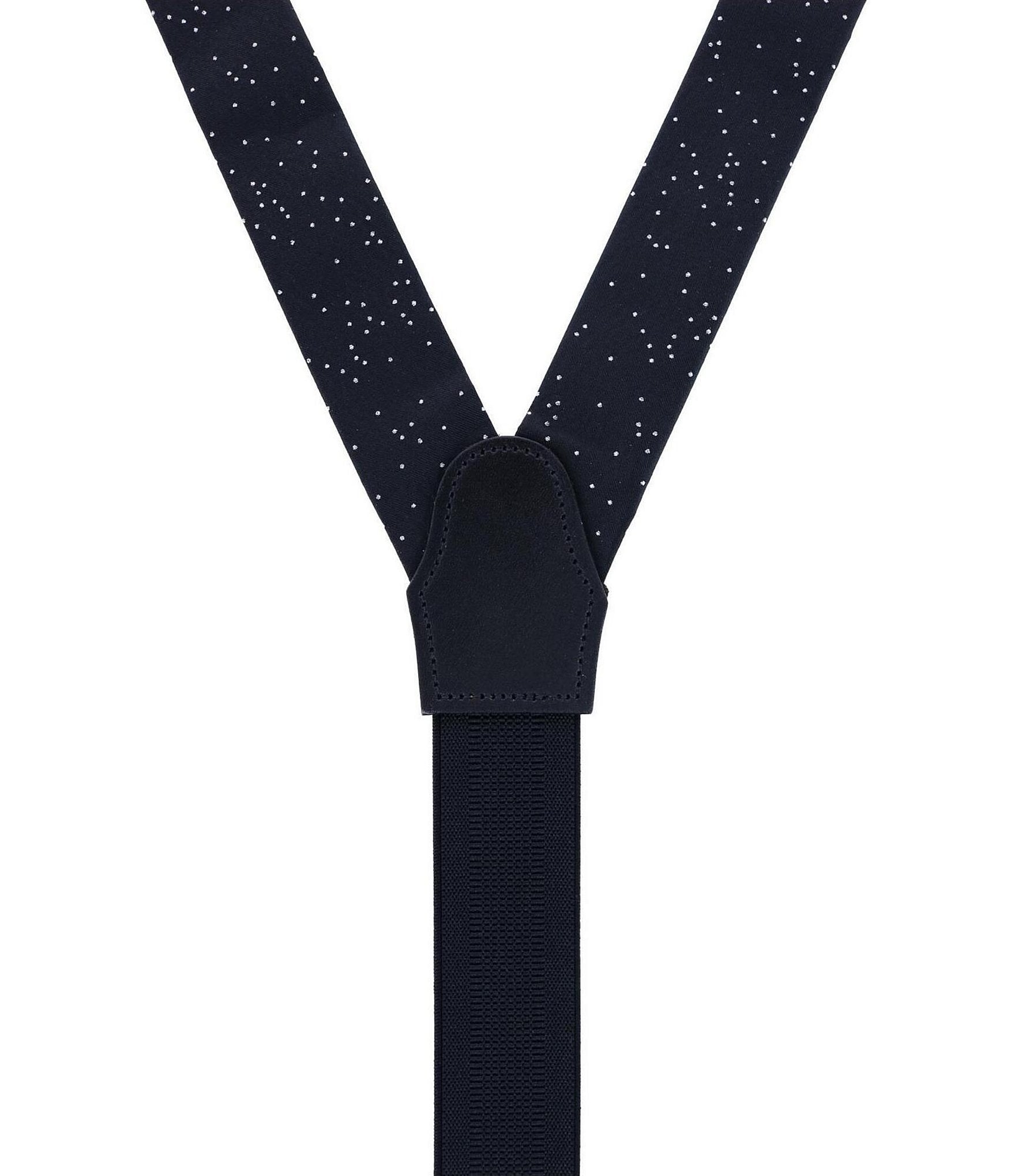 Trafalgar Mystere Metallic Polka Dot Silk Button End Suspenders