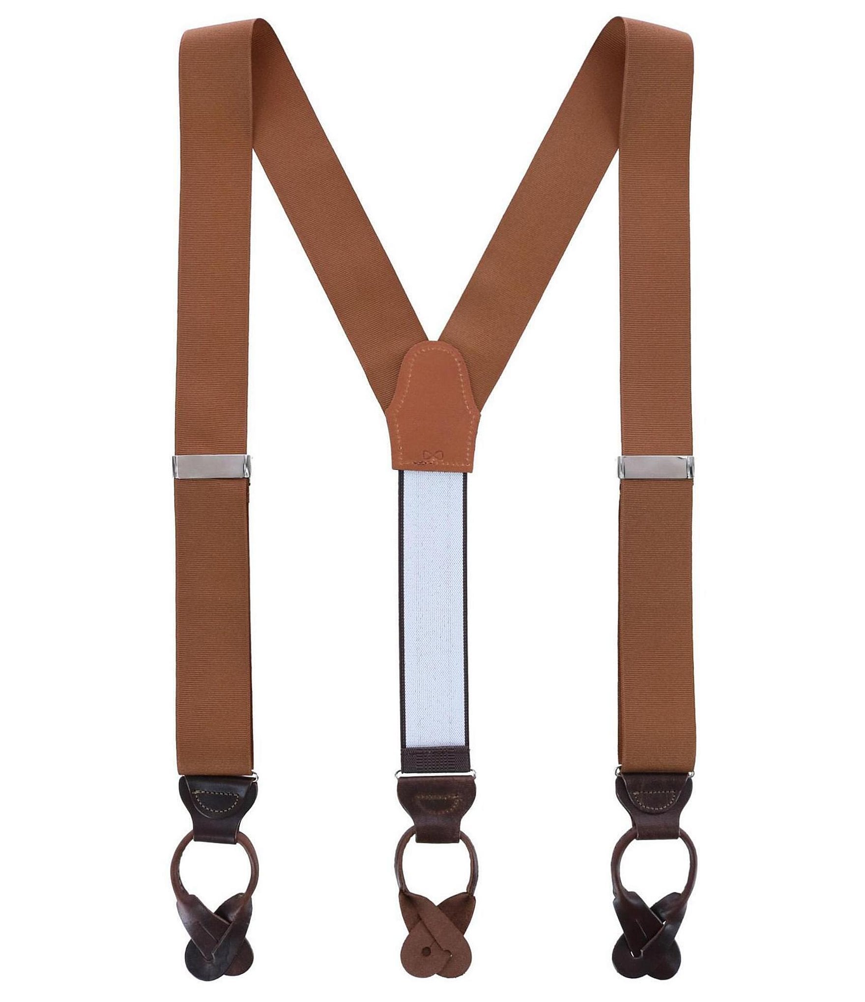 Trafalgar Phoenix Grosgrain Non-Stretch Ribbon Button End Suspenders