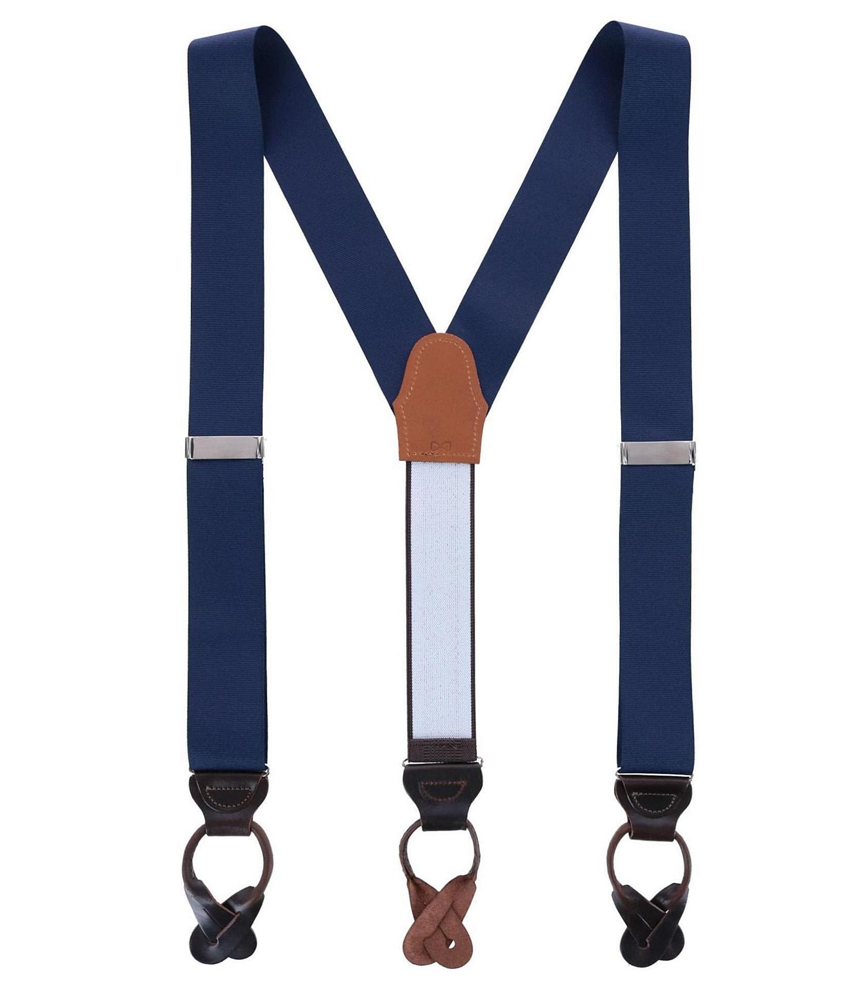 Trafalgar Phoenix Grosgrain Non-Stretch Ribbon Button End Suspenders