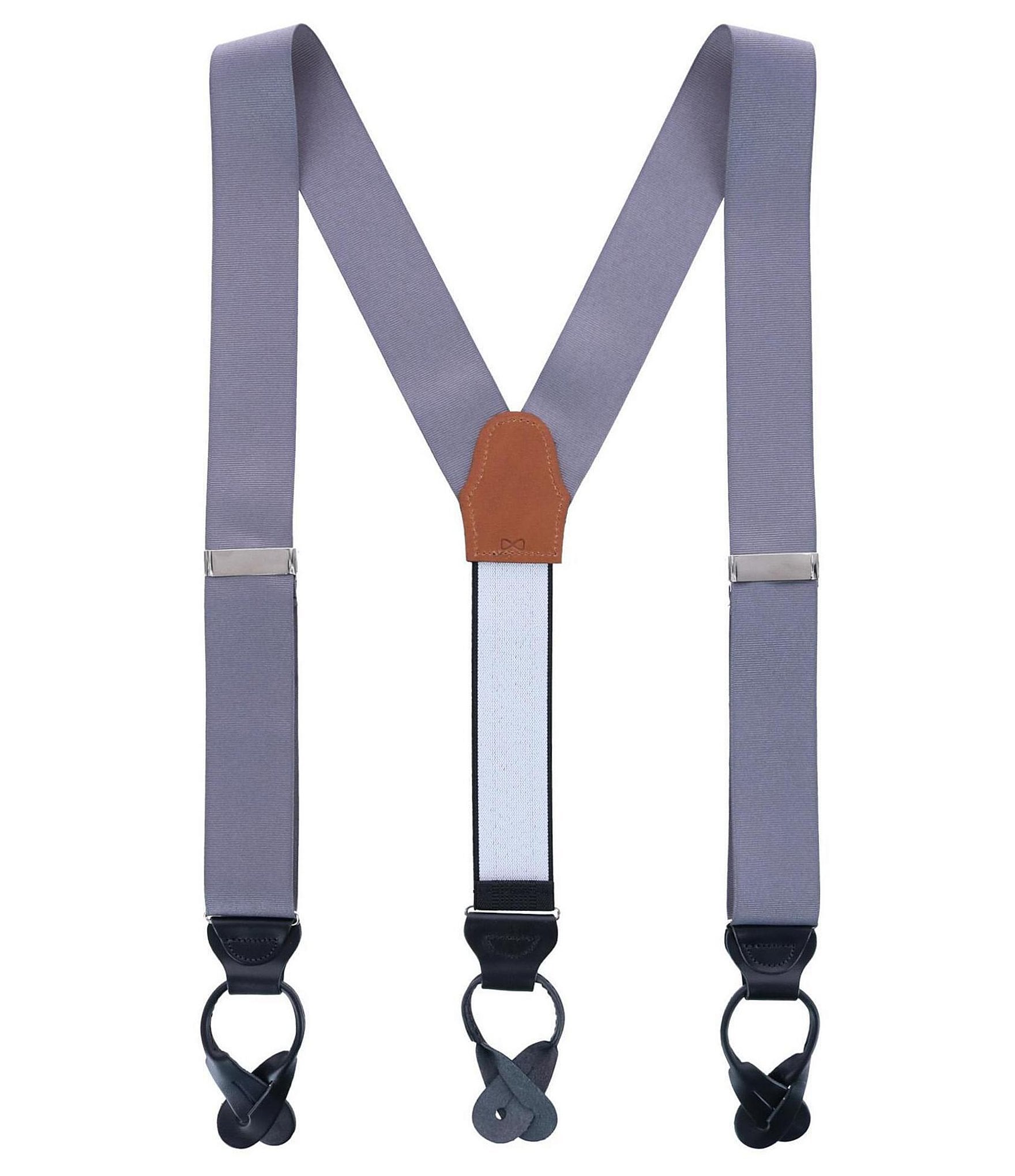 Trafalgar Phoenix Grosgrain Non-Stretch Ribbon Button End Suspenders