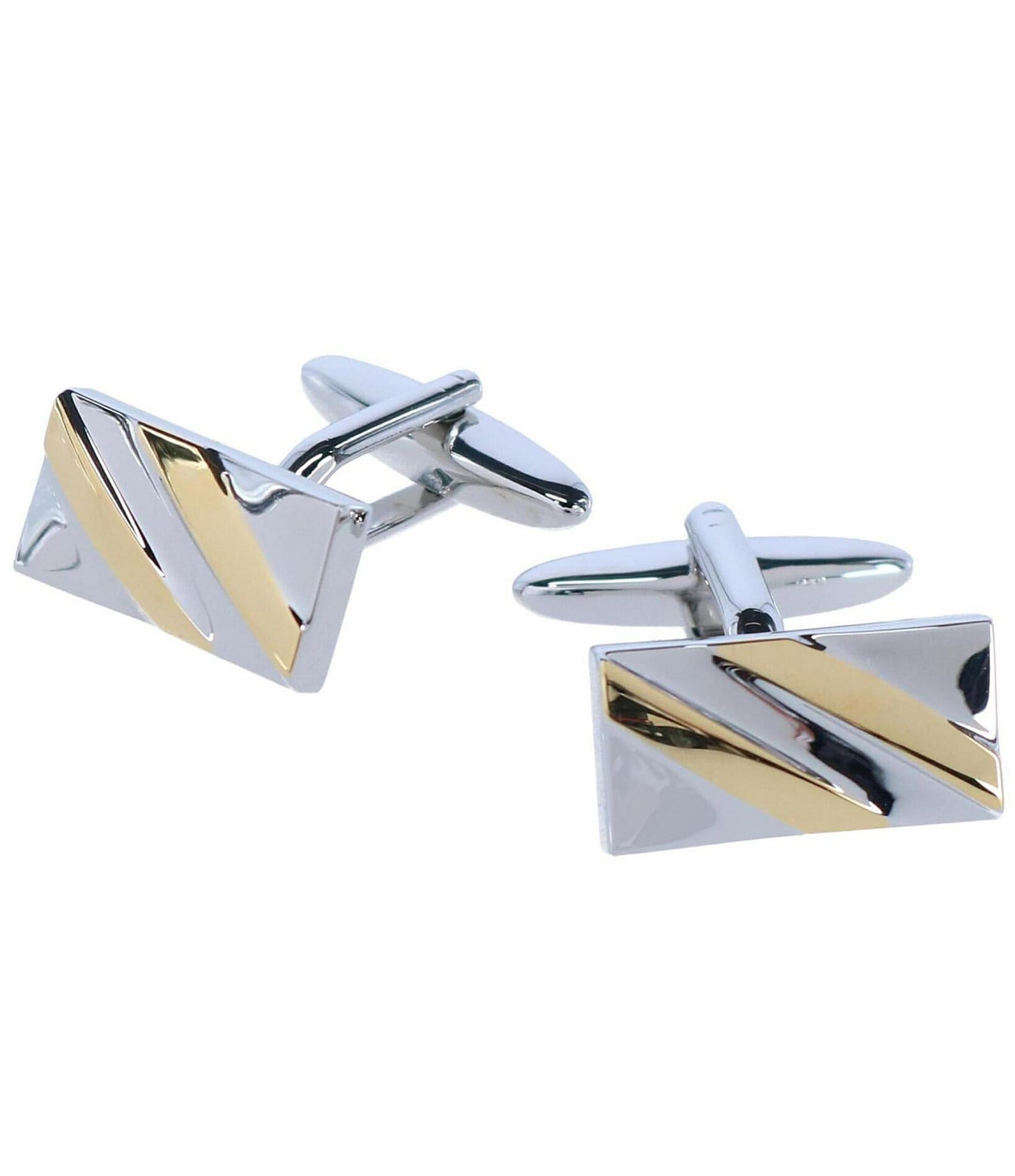 Trafalgar Rhodium And Gold Detailed Cuff Links