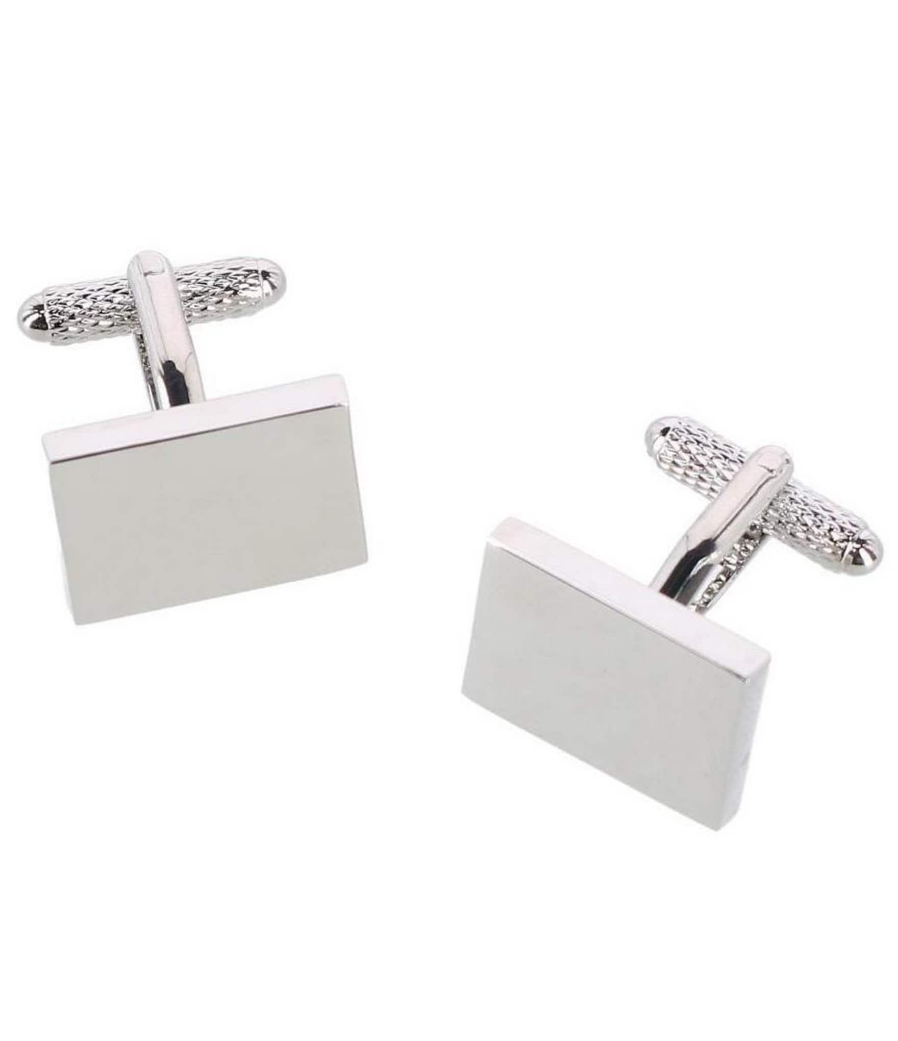 Trafalgar Rooney Rectangle Brass Engravable Cuff Links