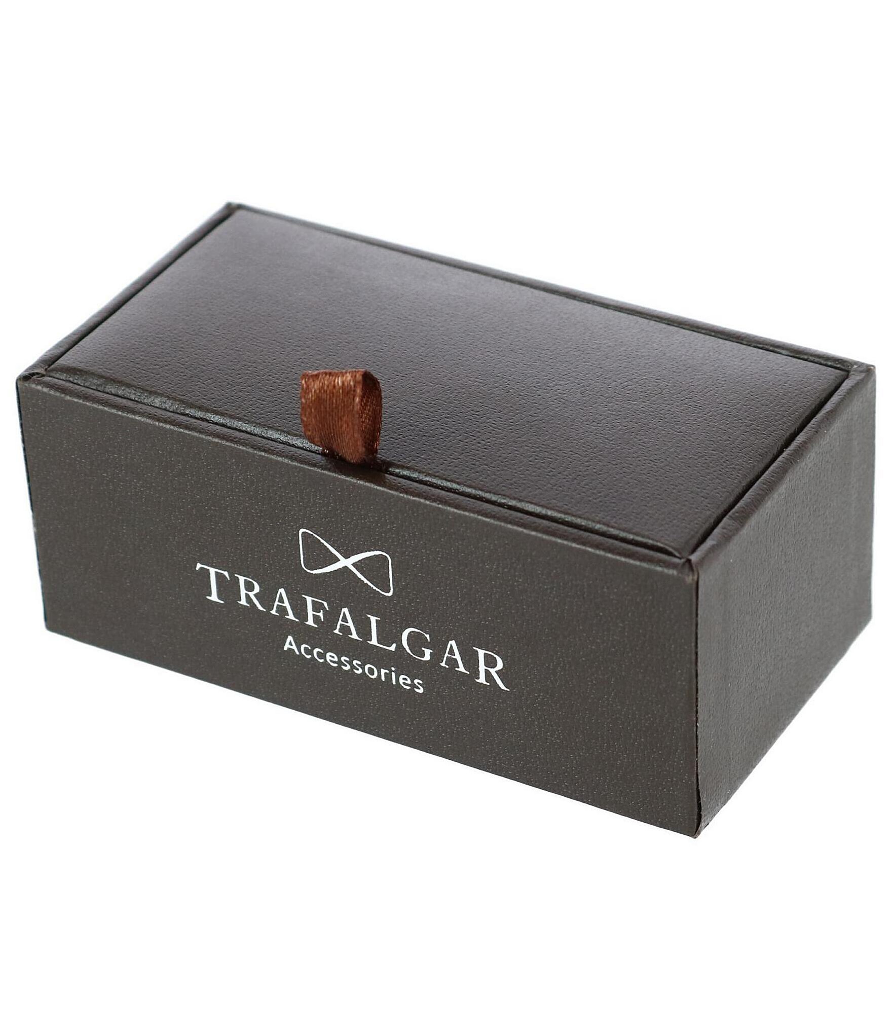 Trafalgar Sutton Black Lacquer Cushion Cuff Links