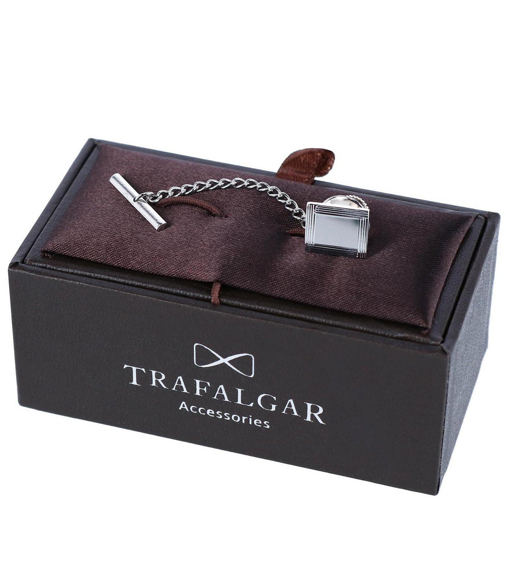 Trafalgar Sutton Sterling Silver Engine-Turned Tie Tack