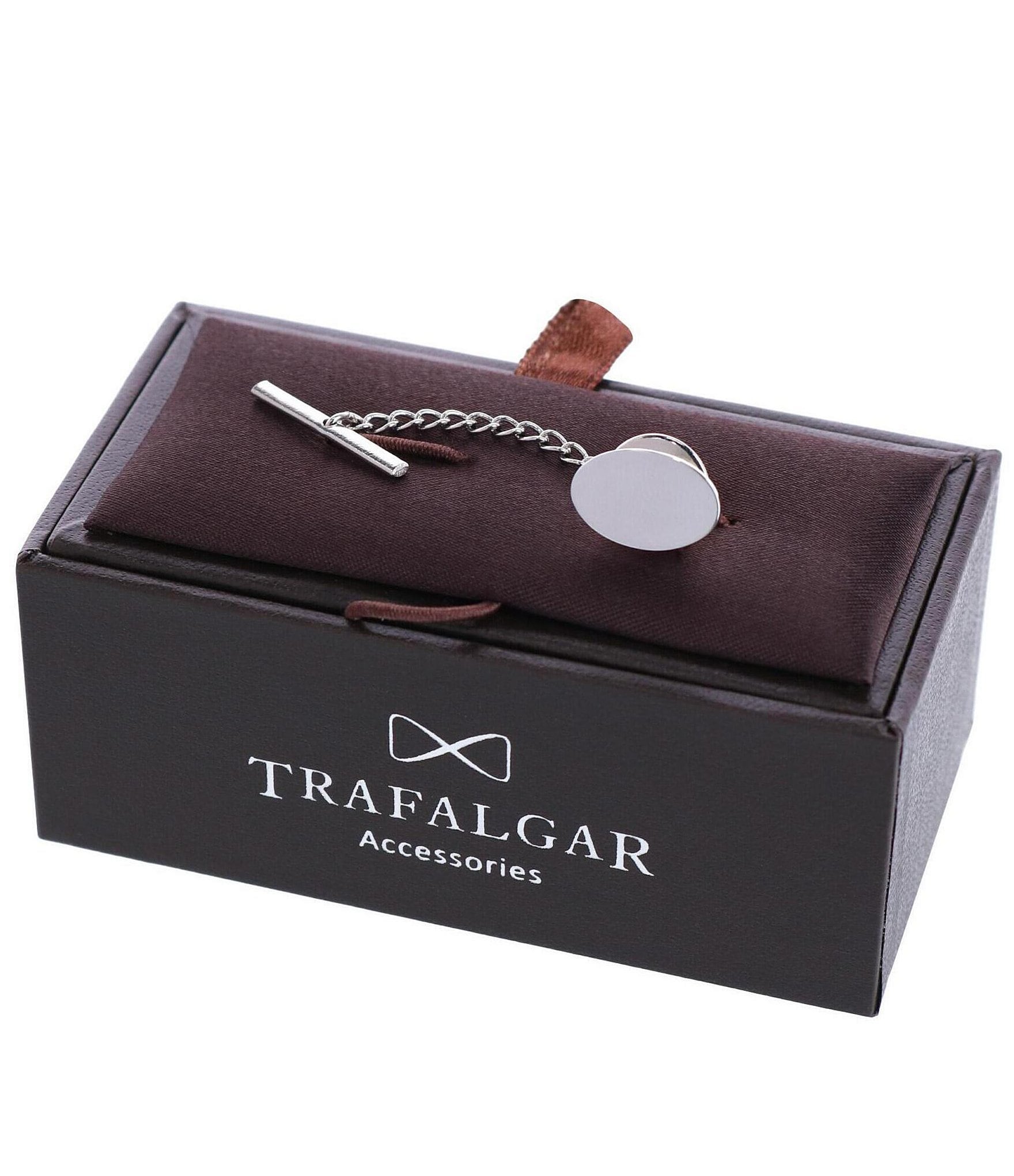 Trafalgar Sutton Sterling Silver Polished Oval Tie Tack