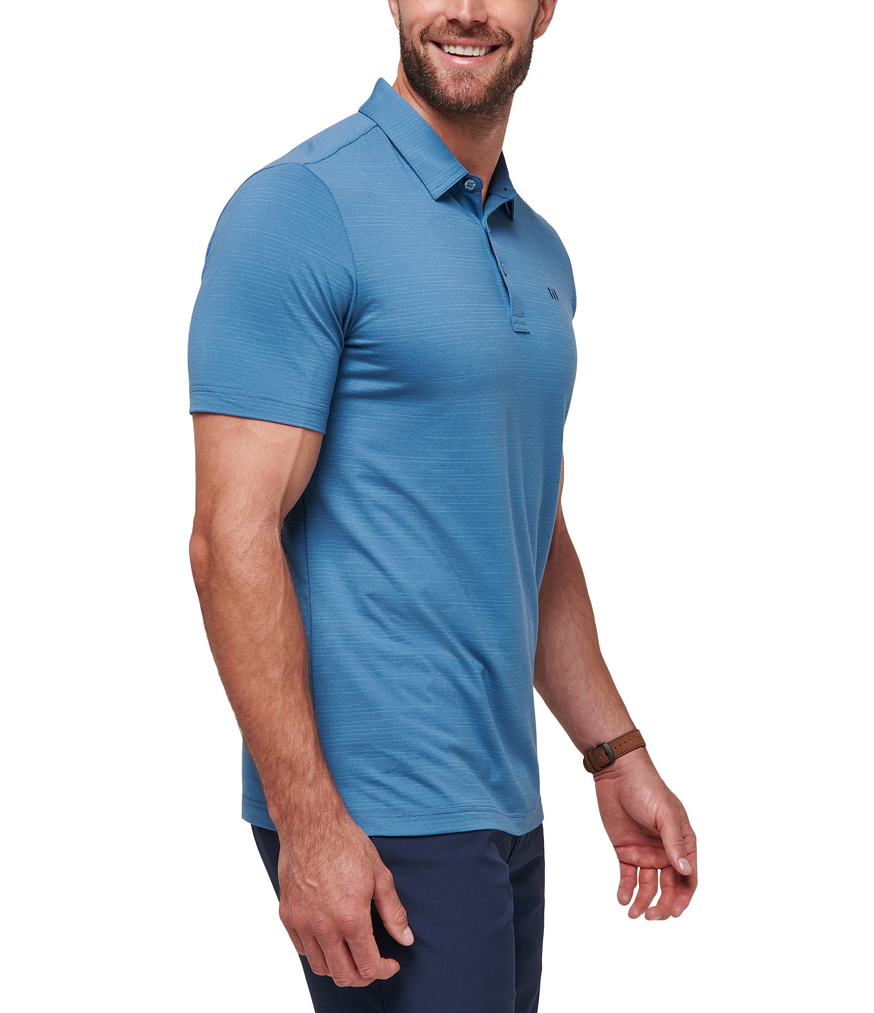 TravisMathew The Heater Performance Stretch Short Sleeve Polo Shirt