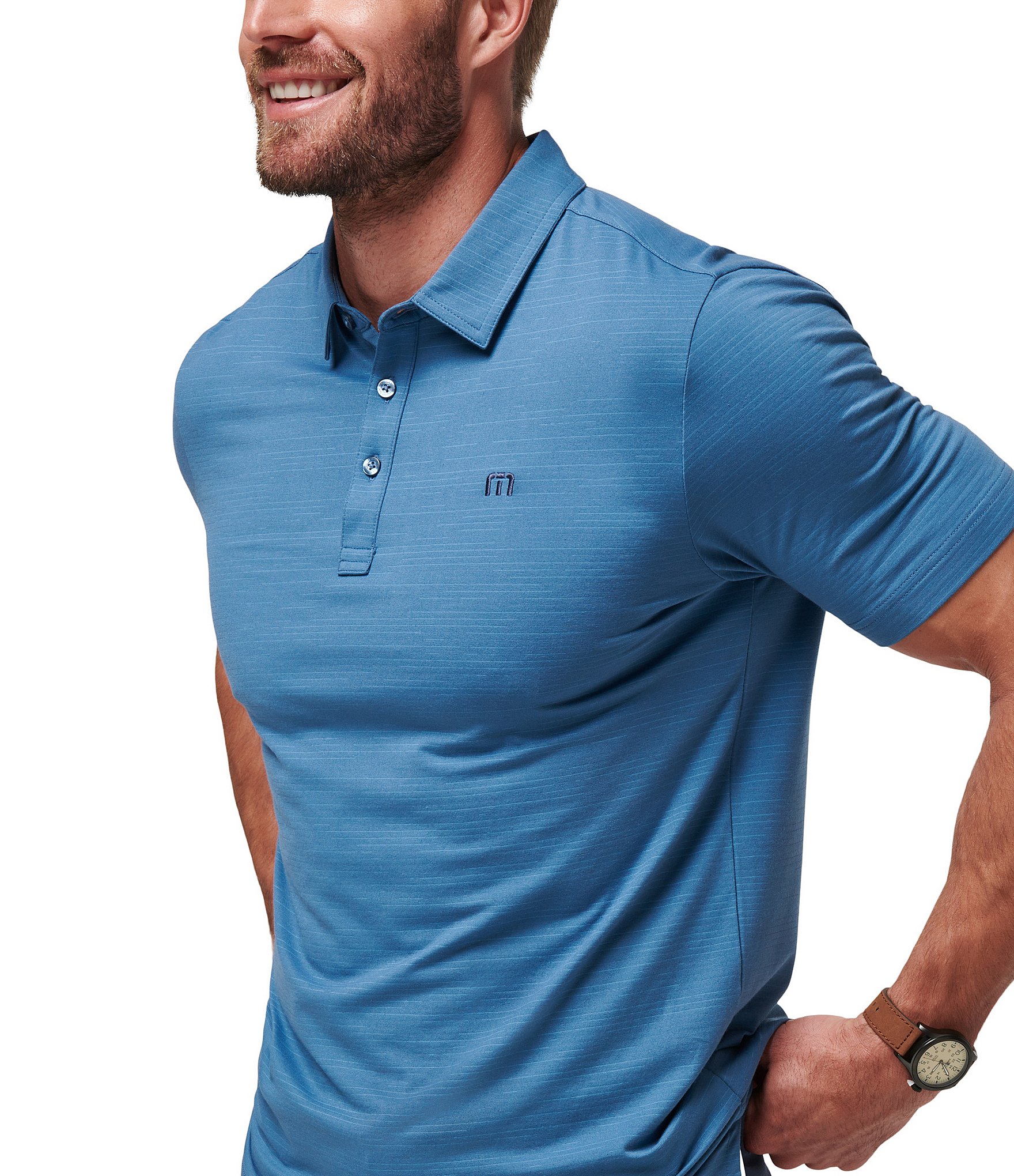 TravisMathew The Heater Performance Stretch Short Sleeve Polo Shirt