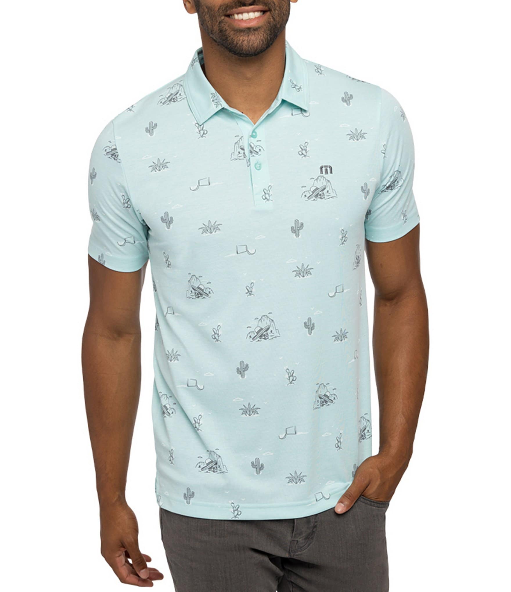 Daniel cremieux signature MEN'S cotton POLO shirt, Turquoise, Size XL 