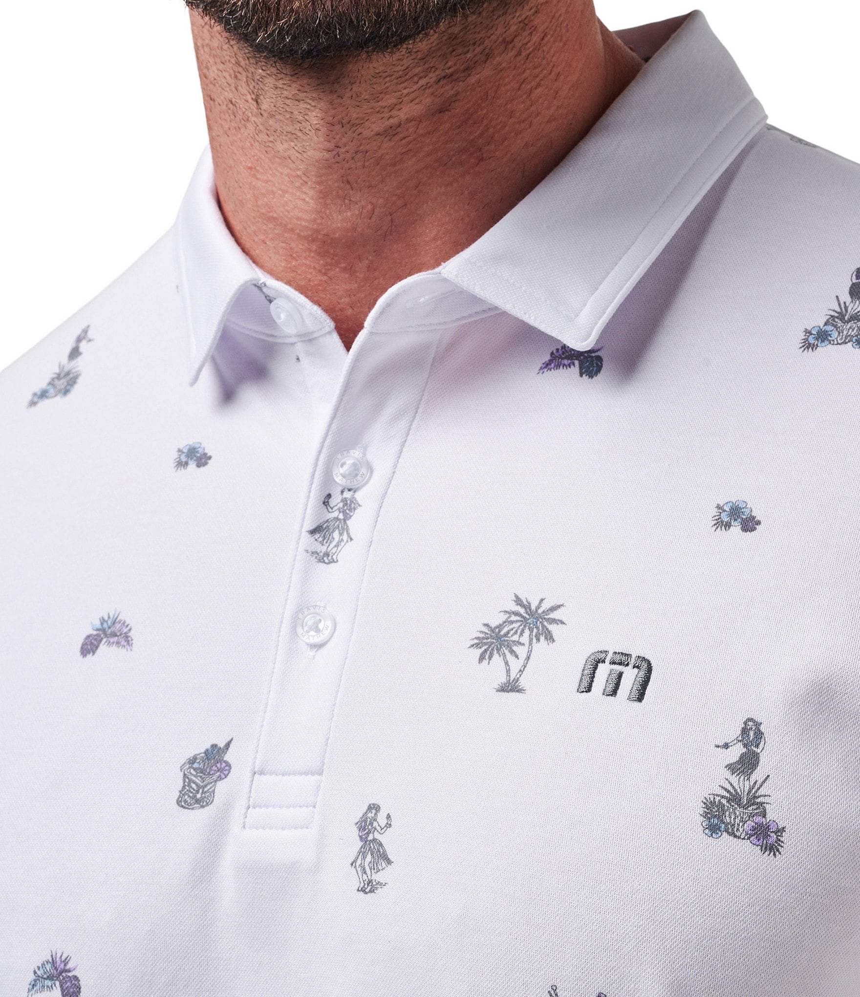 TravisMathew Around The Island Short Sleeve Polo Shirt