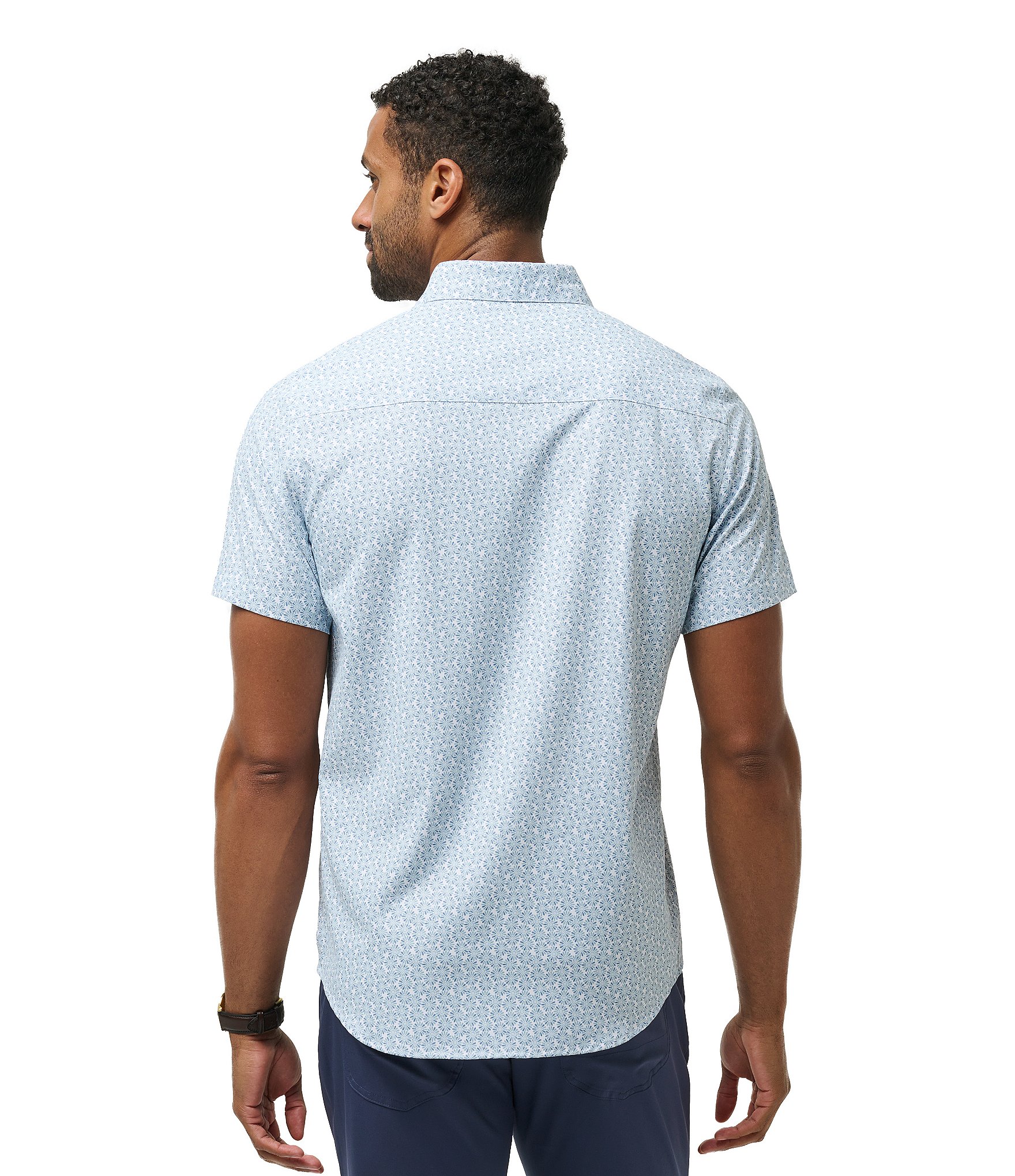 TravisMathew Country Mile Short Sleeve Woven Shirt