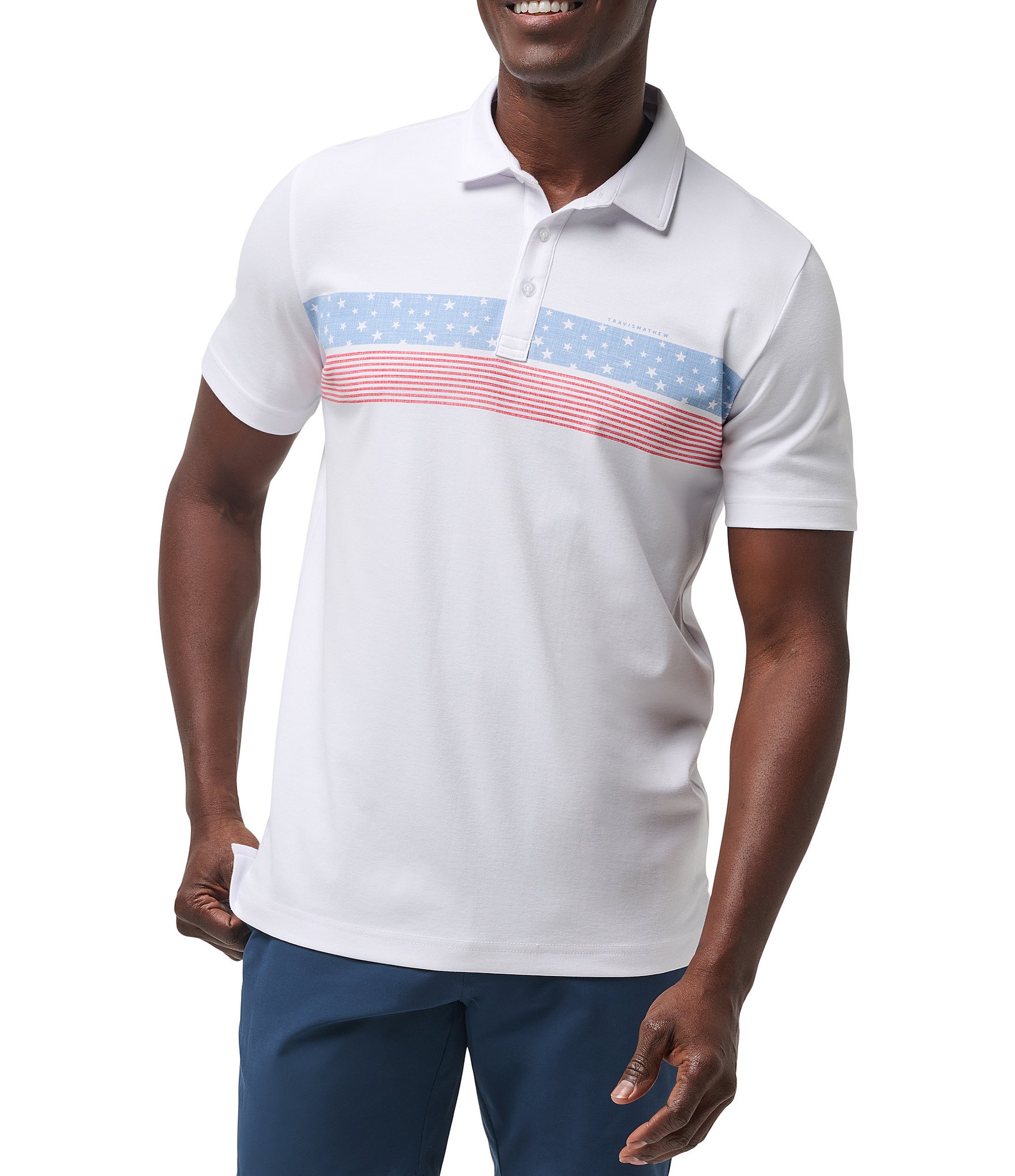 TravisMathew Merica Short Sleeve Polo Shirt