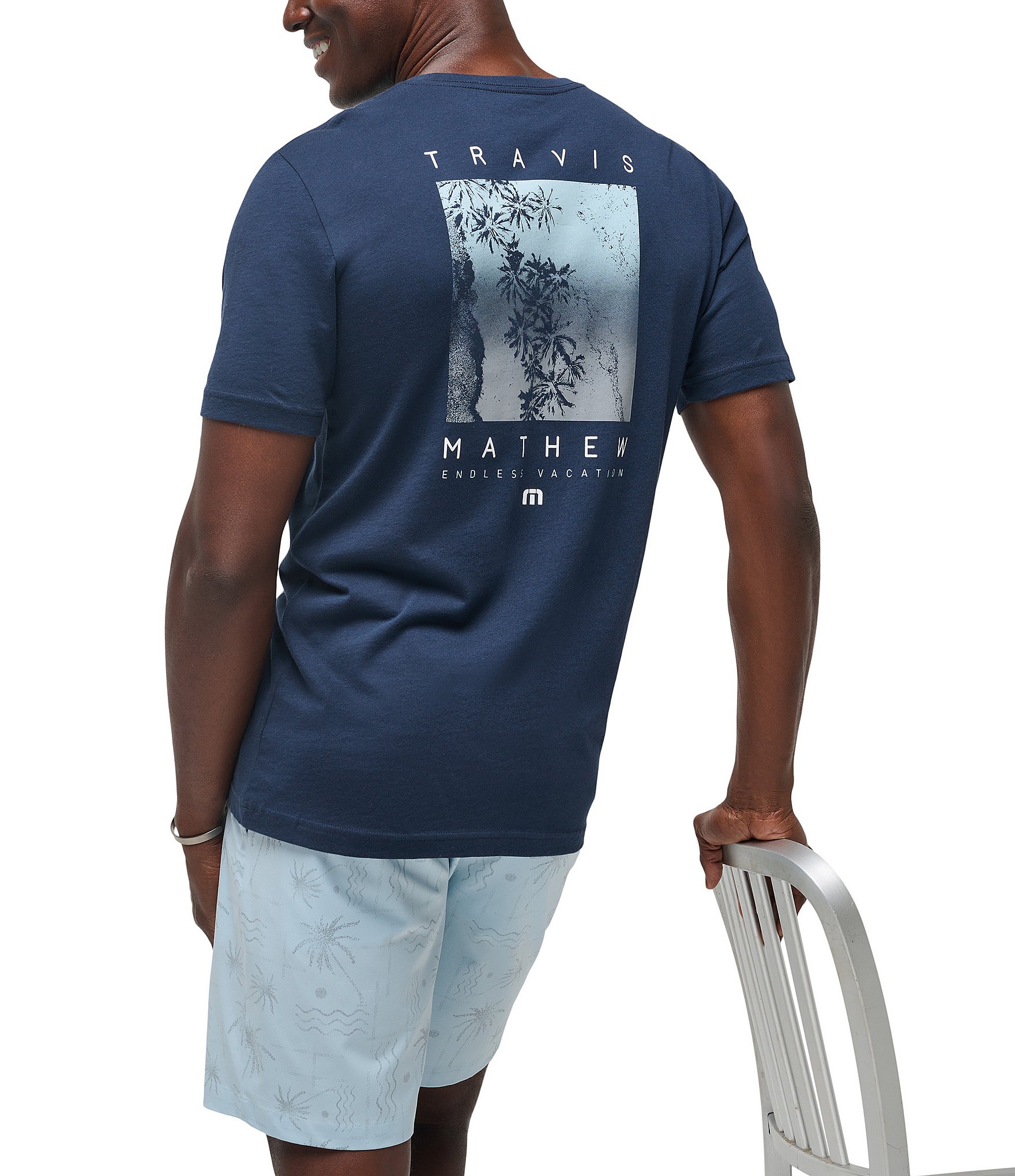 TravisMathew Modern Fit Lighthouse Rock Short Sleeve Graphic T-Shirt