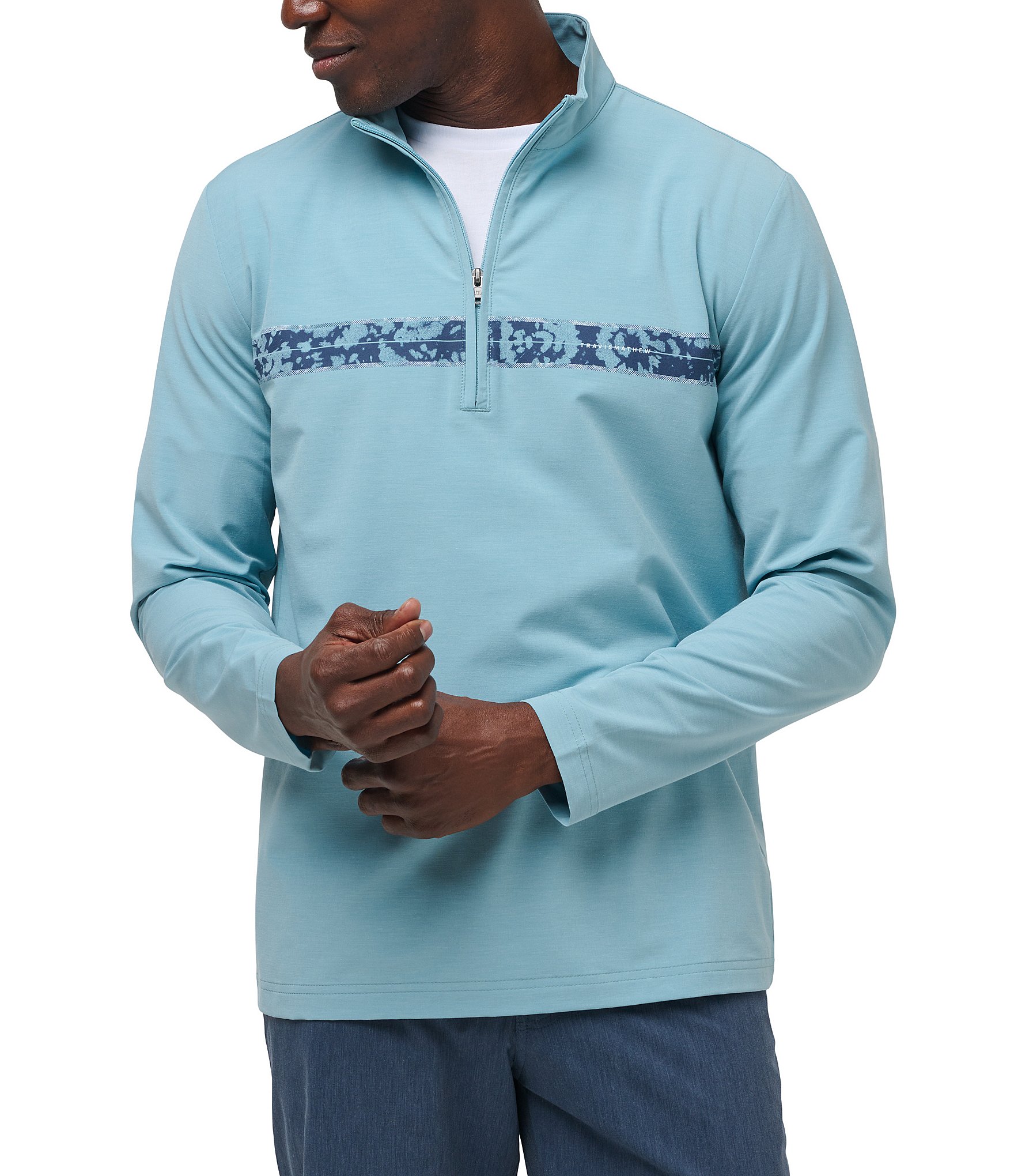 TravisMathew Performance Stretch Swell Season Quarter-Zip Pullover ...