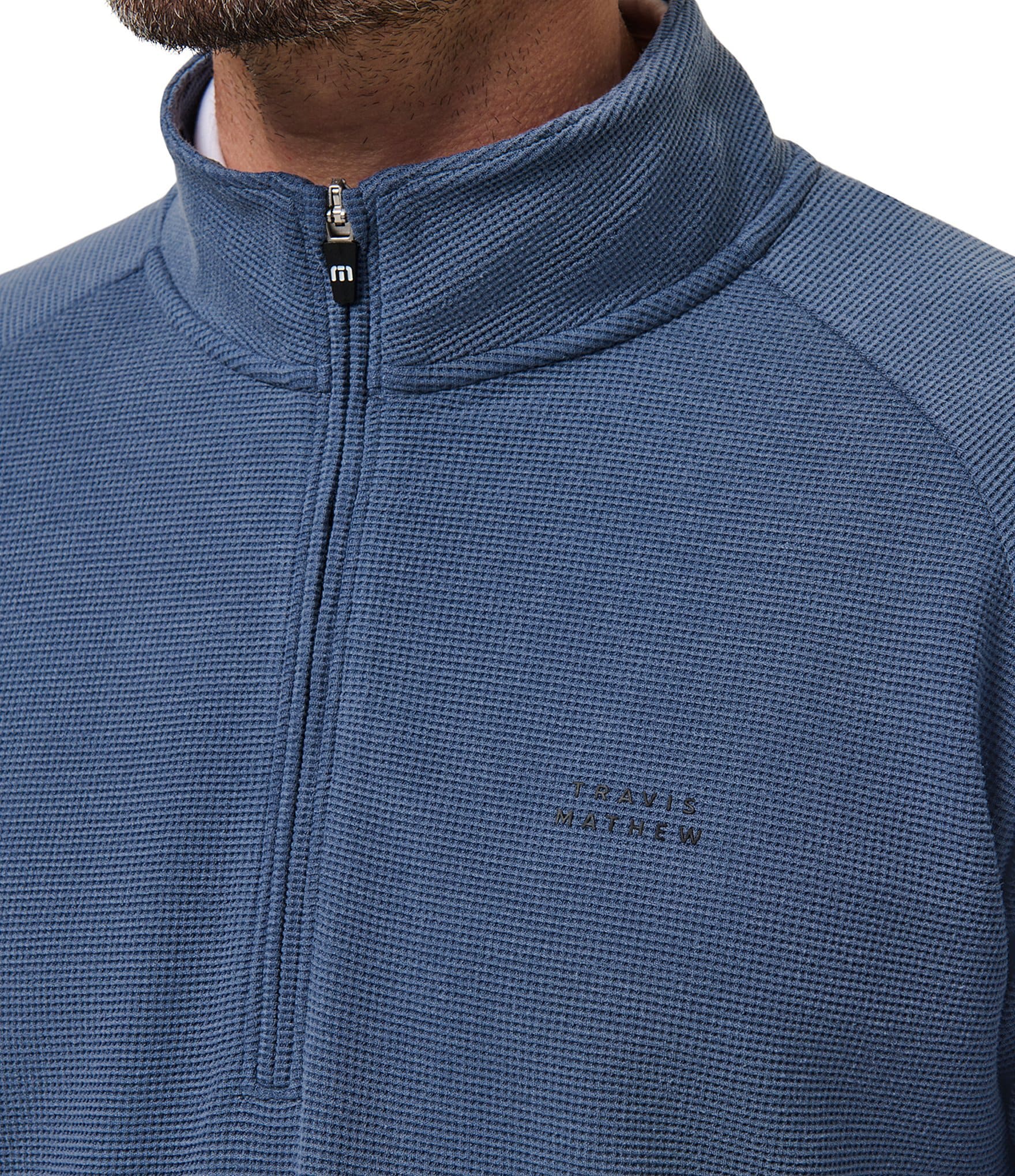 TravisMathew Performance Waffle Quarter-Zip Pullover