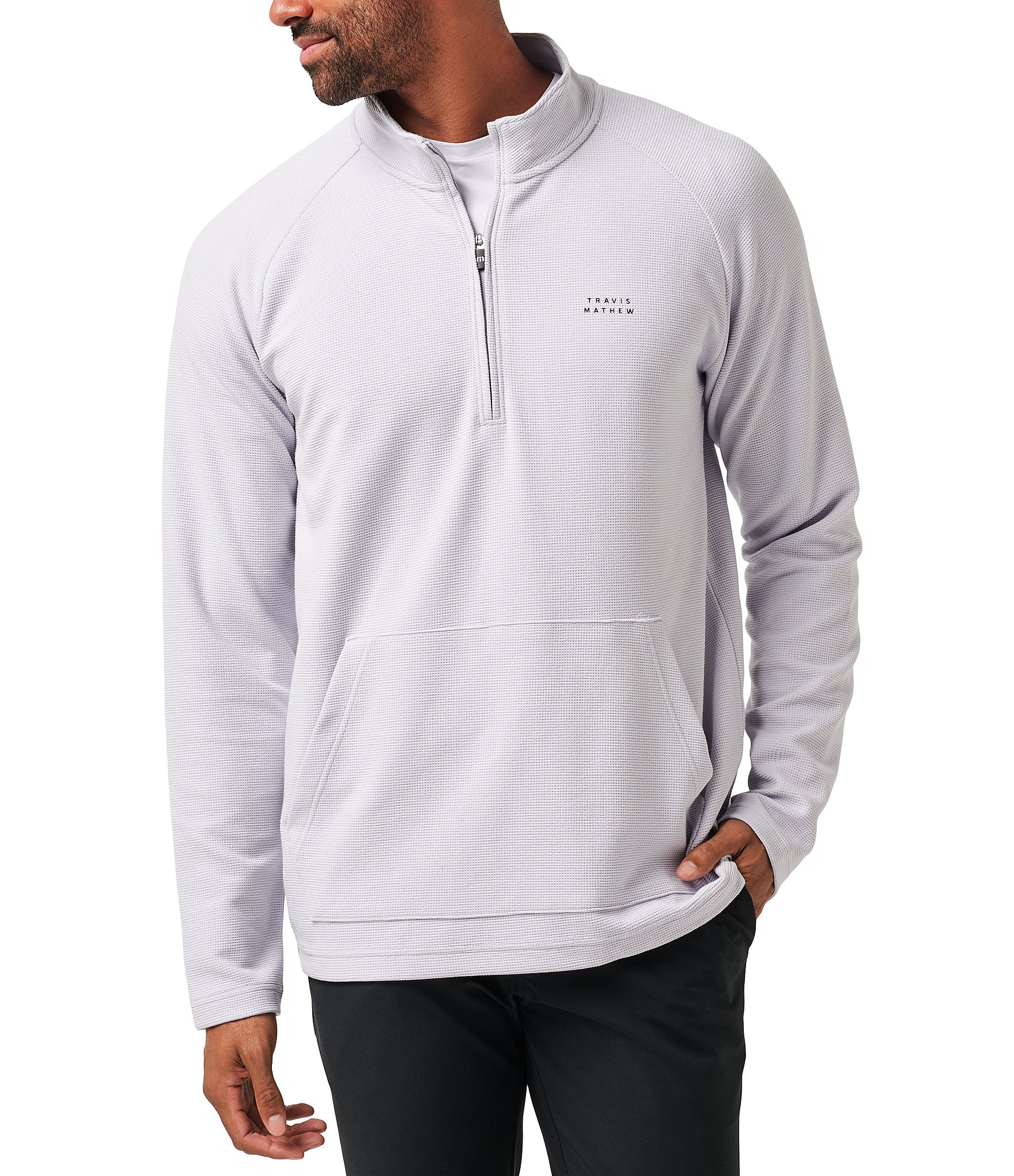 TravisMathew Performance Waffle Quarter-Zip Pullover