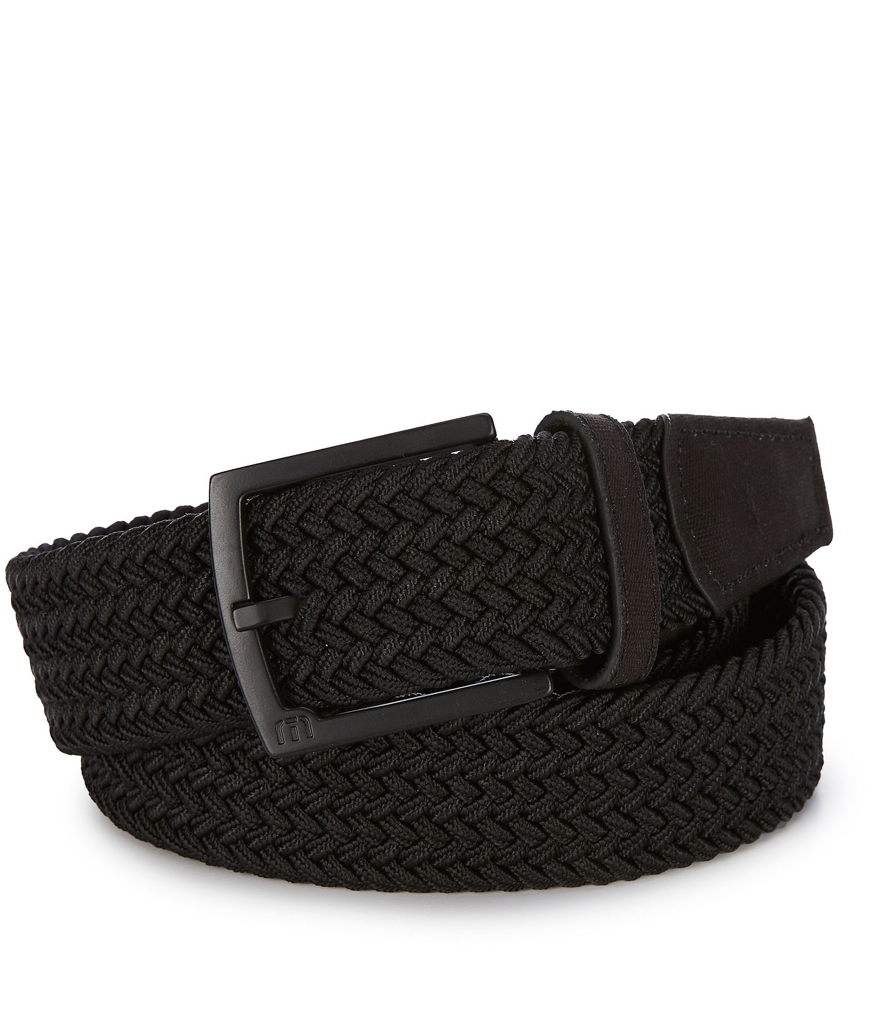 Elastic Black Textured Belt - Salyer
