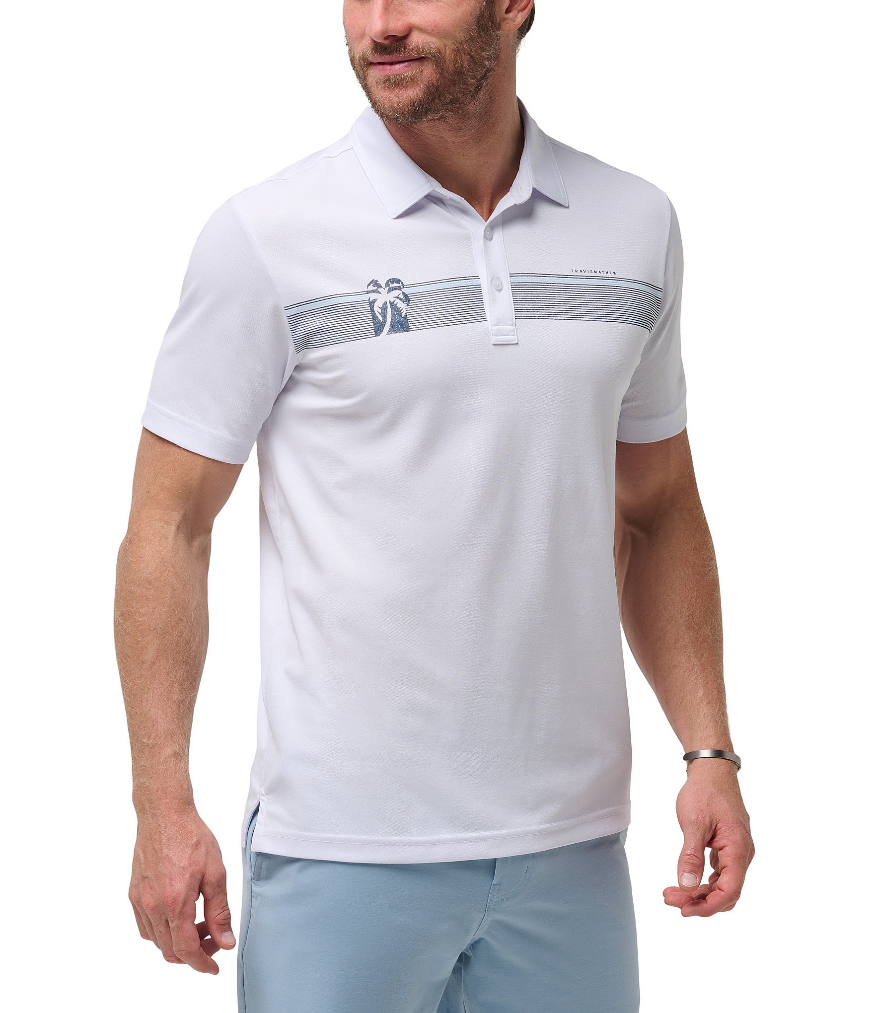 TravisMathew Wall Of Water Short Sleeve Polo Shirt