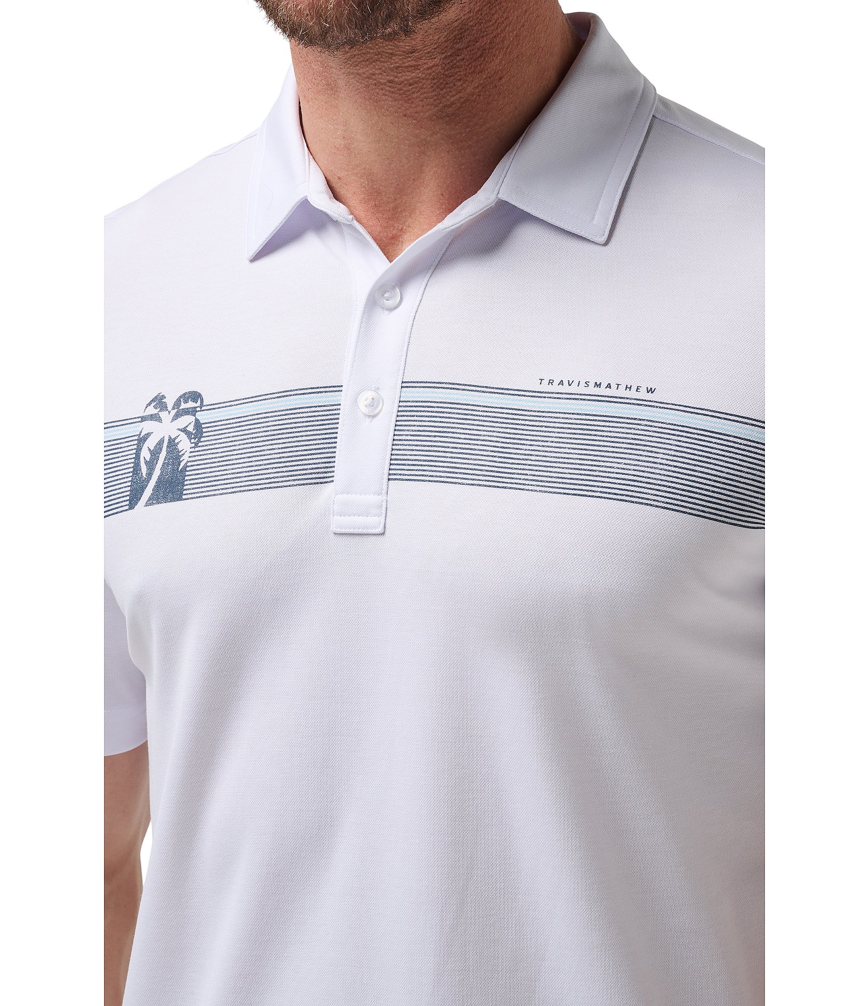 TravisMathew Wall Of Water Short Sleeve Polo Shirt