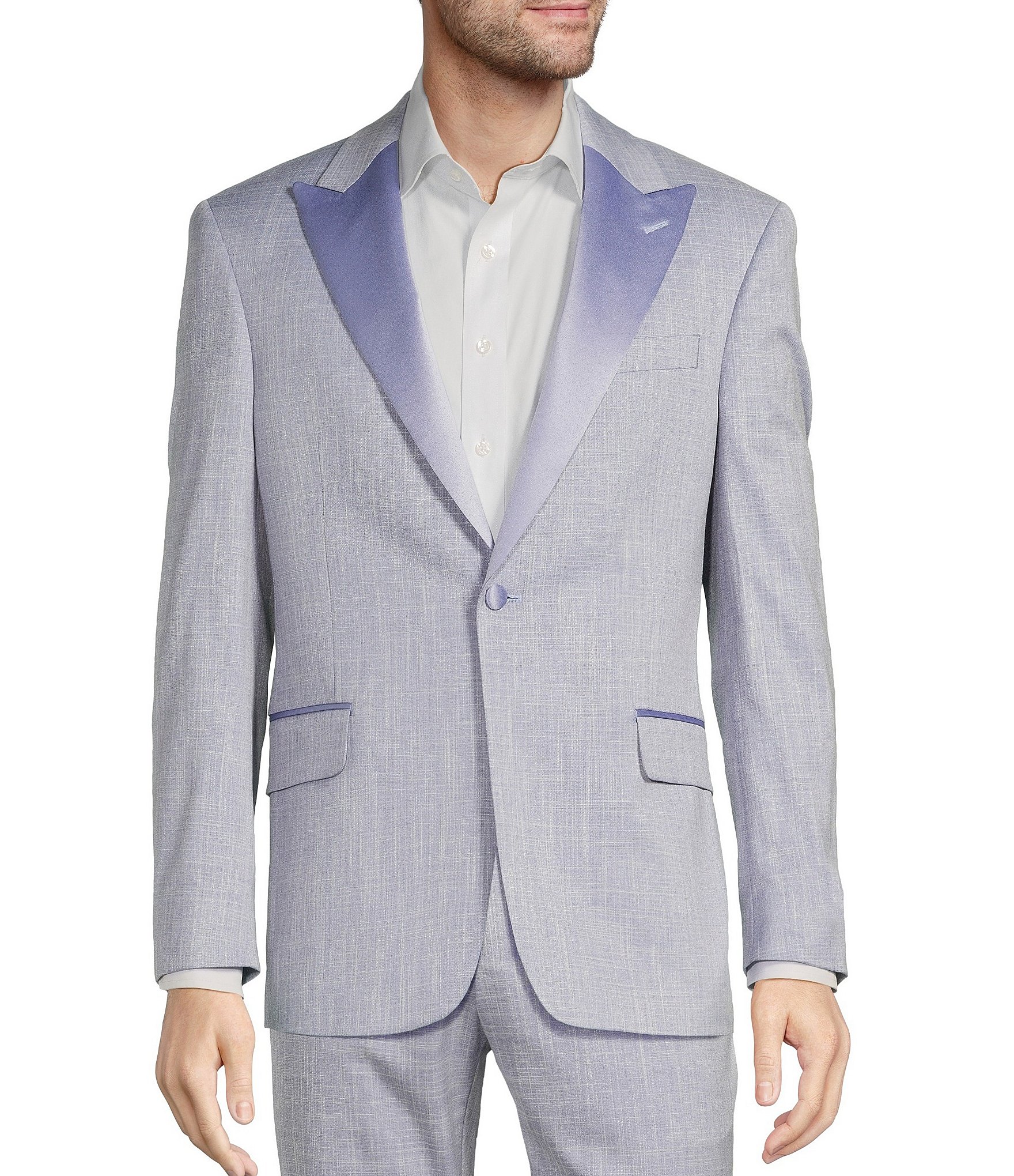 Tre Vero Modern Fit Allover Printed Suit Jacket