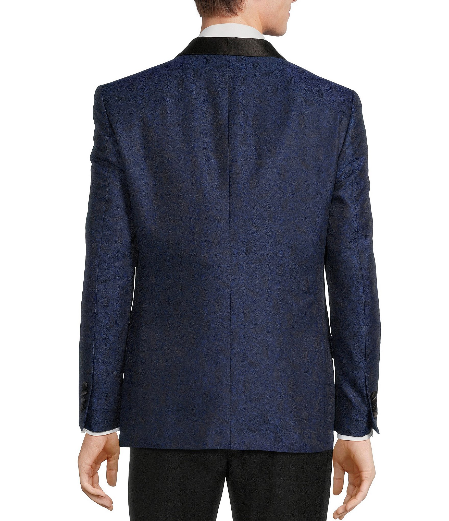 Tre Vero Modern Fit Paisley Jacquard Pattern Suit Jacket